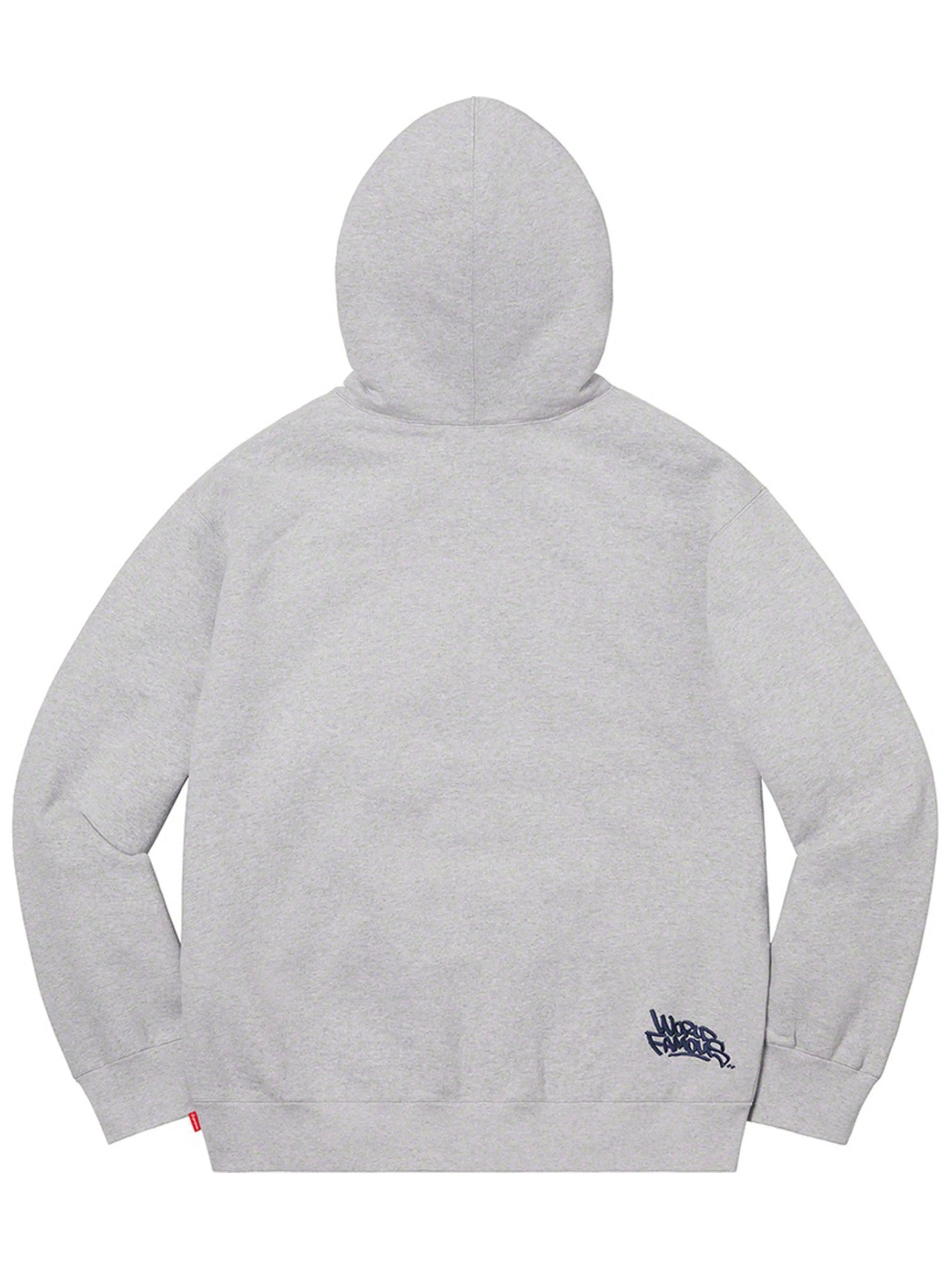 Supreme Handstyle Hooded Sweatshirt Heather Grey [SS21] Prior
