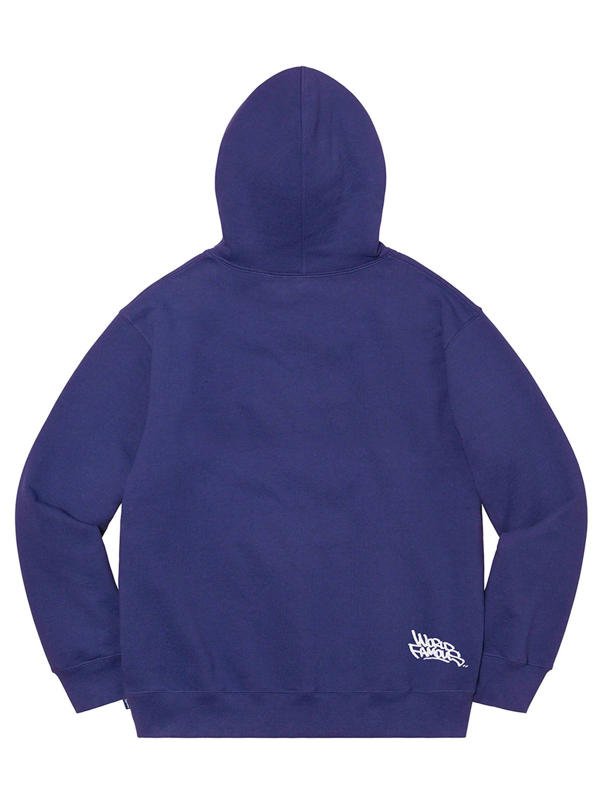 Supreme Handstyle Hooded Sweatshirt Washed Navy [SS21] Prior