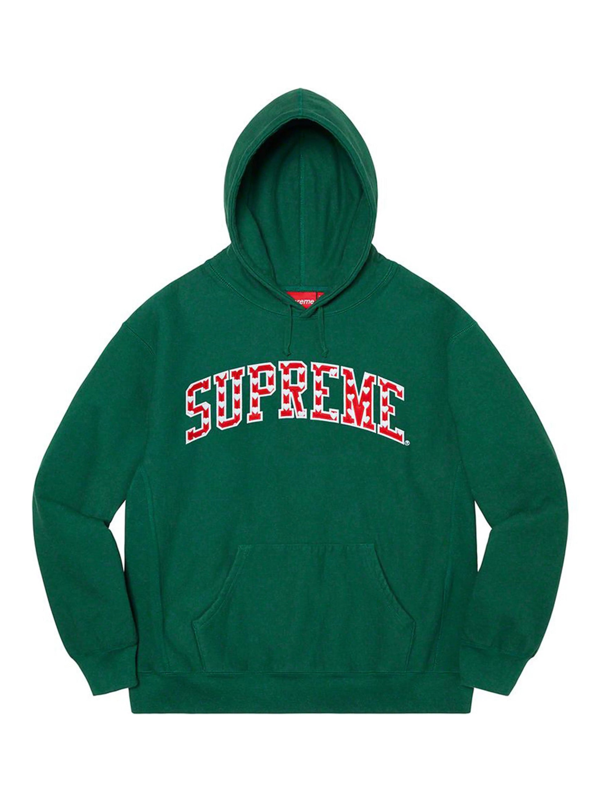 Supreme Hearts Arc Hoodie Dark Green [SS21] Prior