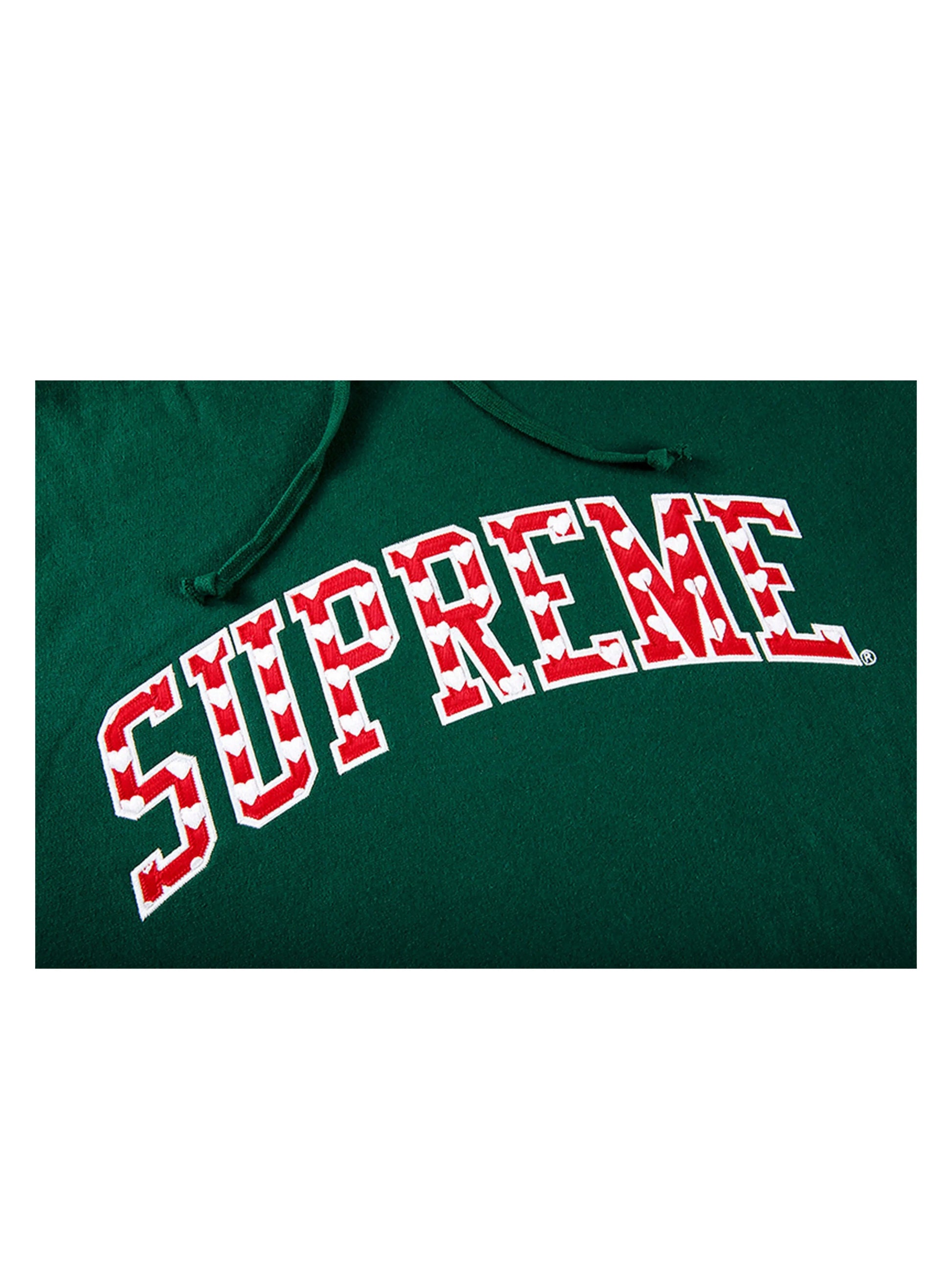 Supreme Hearts Arc Hoodie Dark Green [SS21] Prior