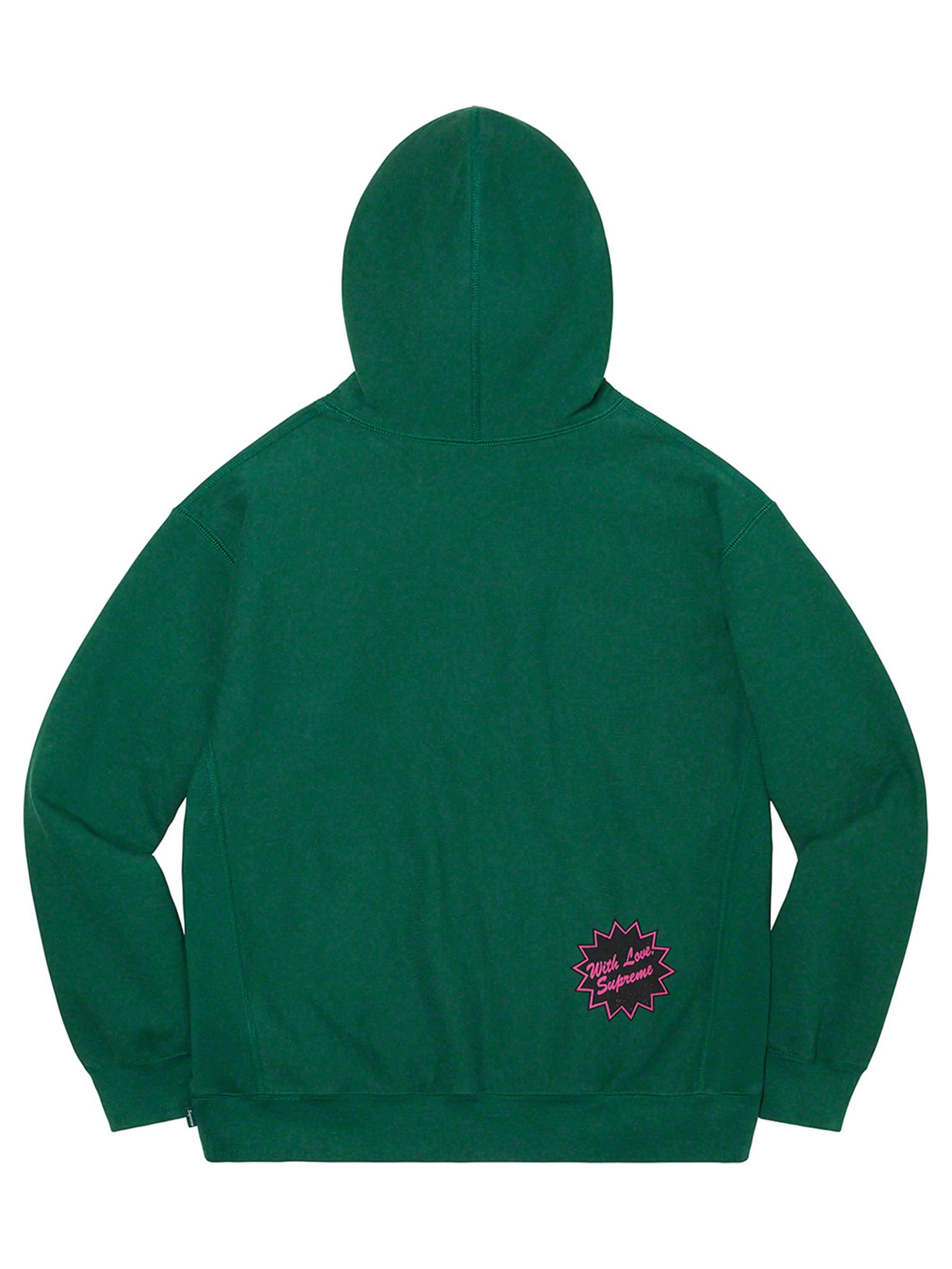 Image of Supreme Jamie Reid Fuck All Hoodie Dark Green [SS21] Prior