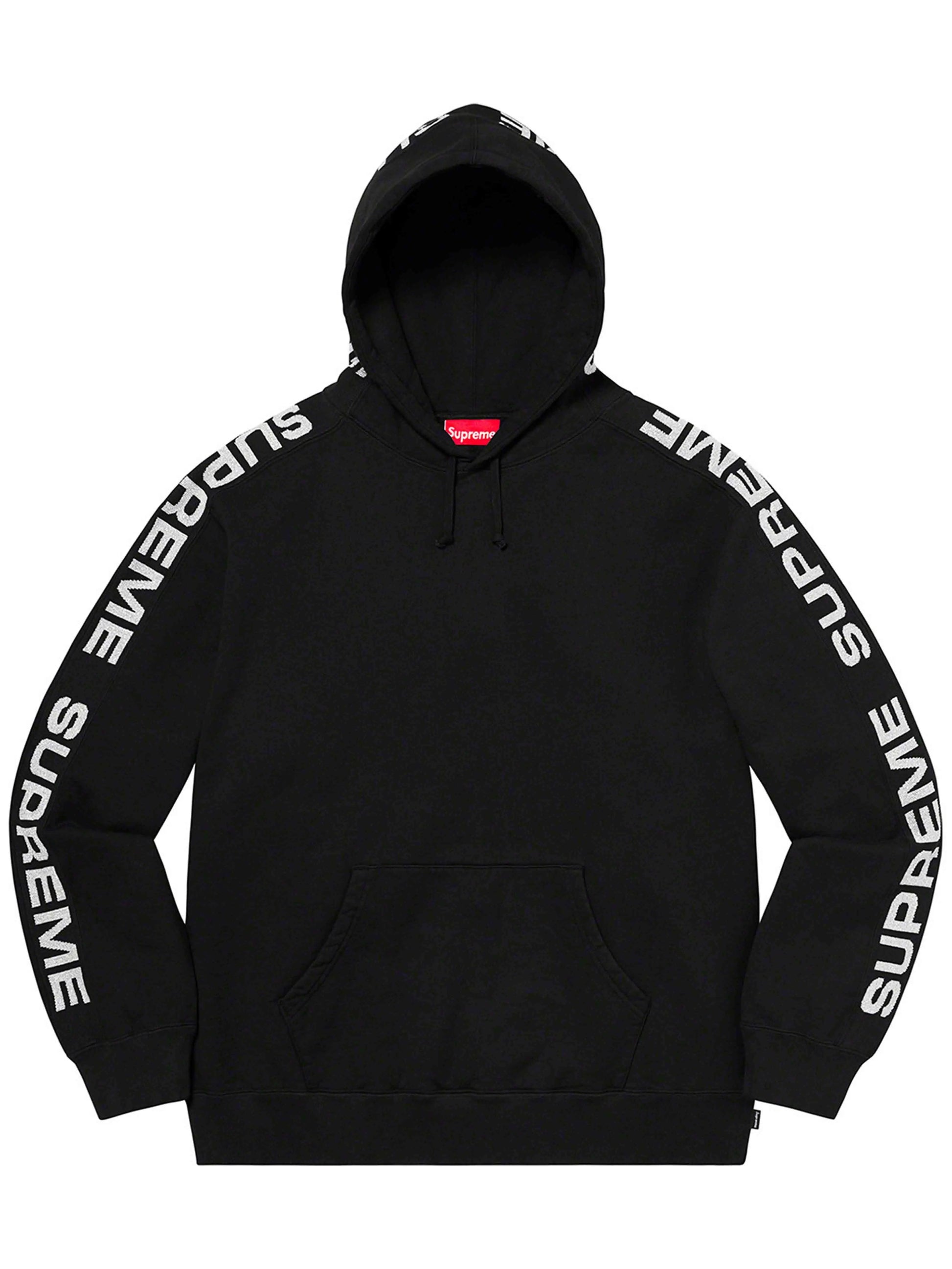 Supreme Metallic Rib Hoodie Black [SS20] Prior