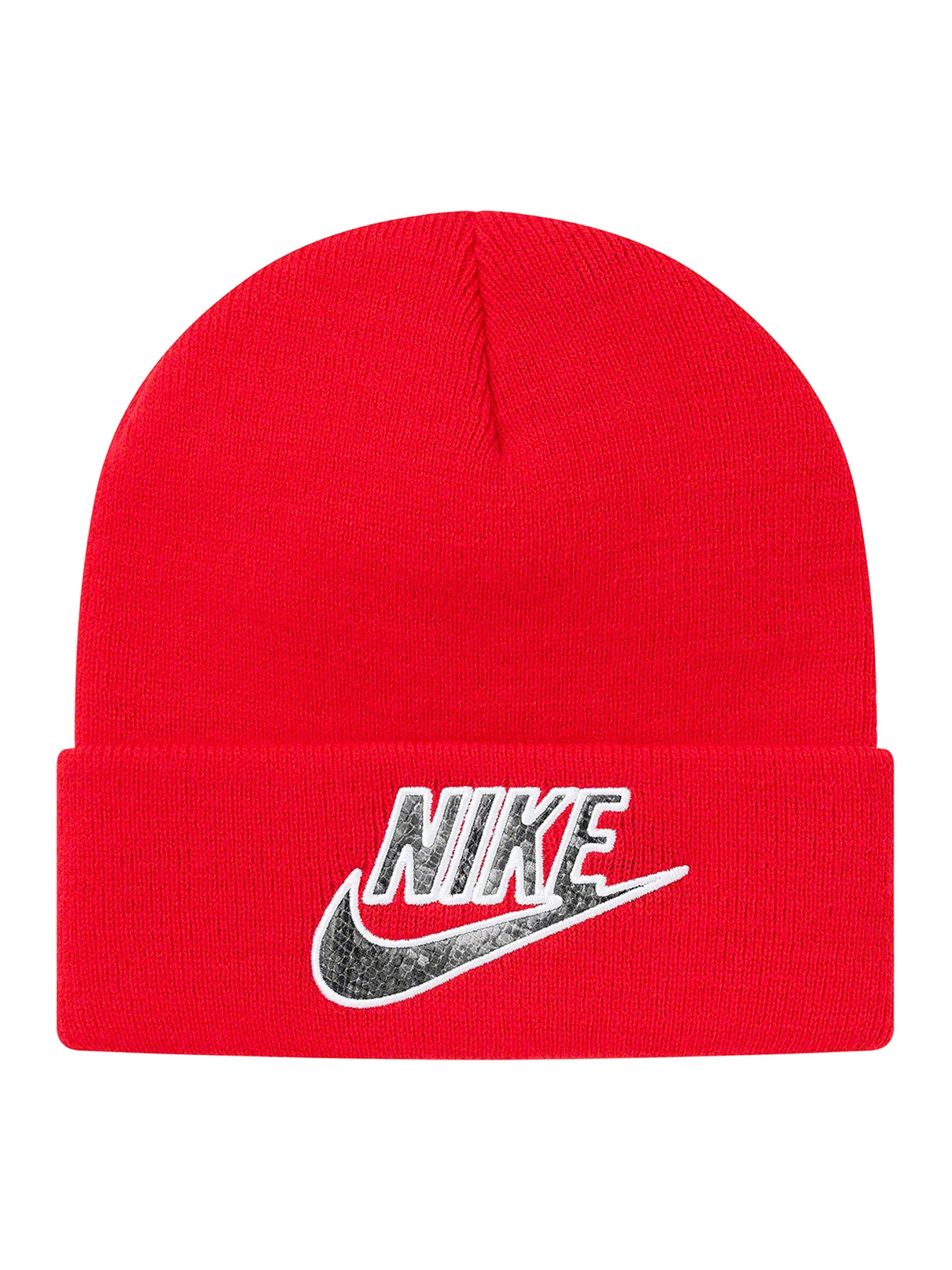 Image of Supreme Nike Snakeskin Beanie Red [SS21] Prior