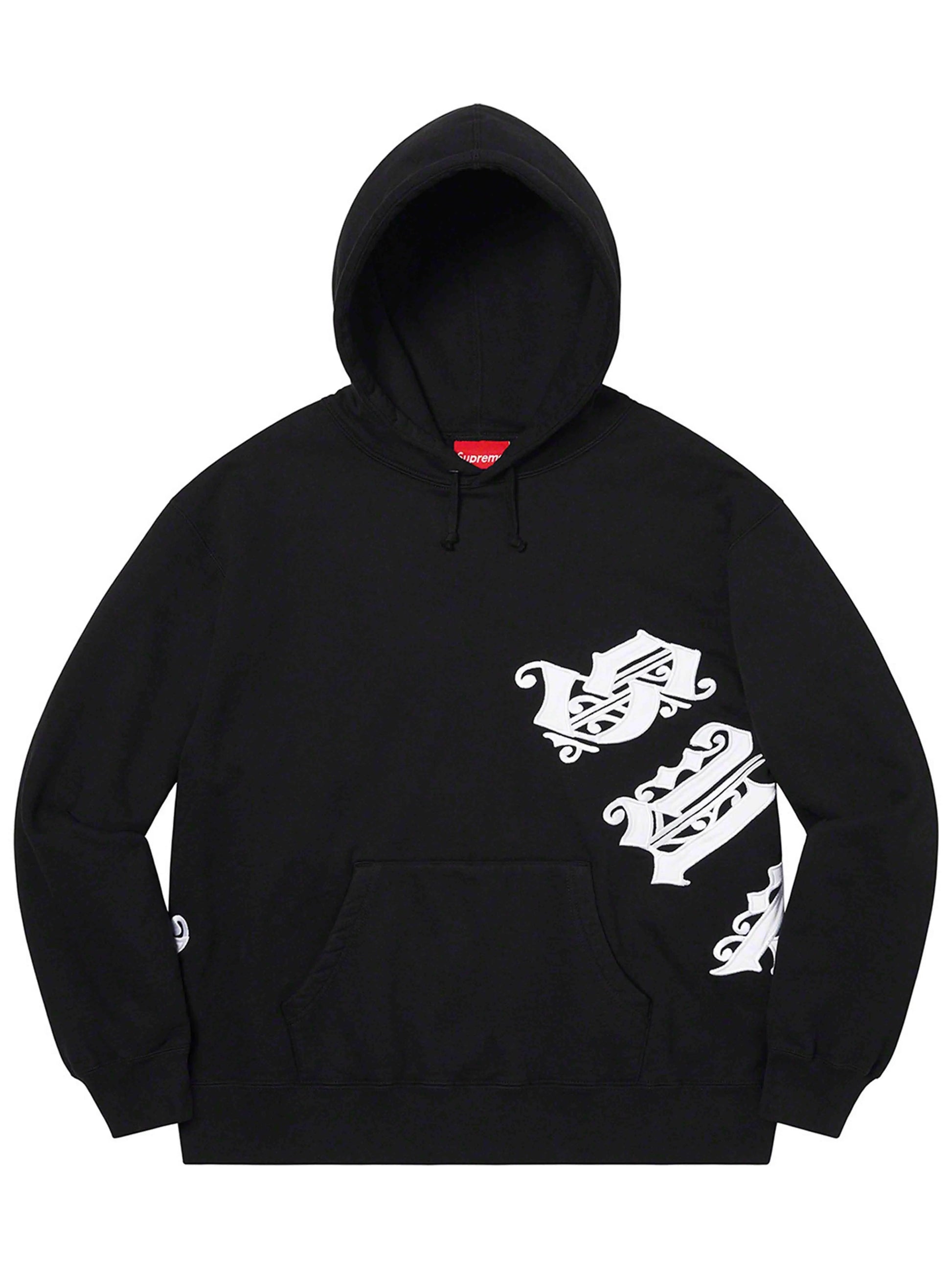 Supreme Old English Wrap Hoodie Black [SS21] Prior