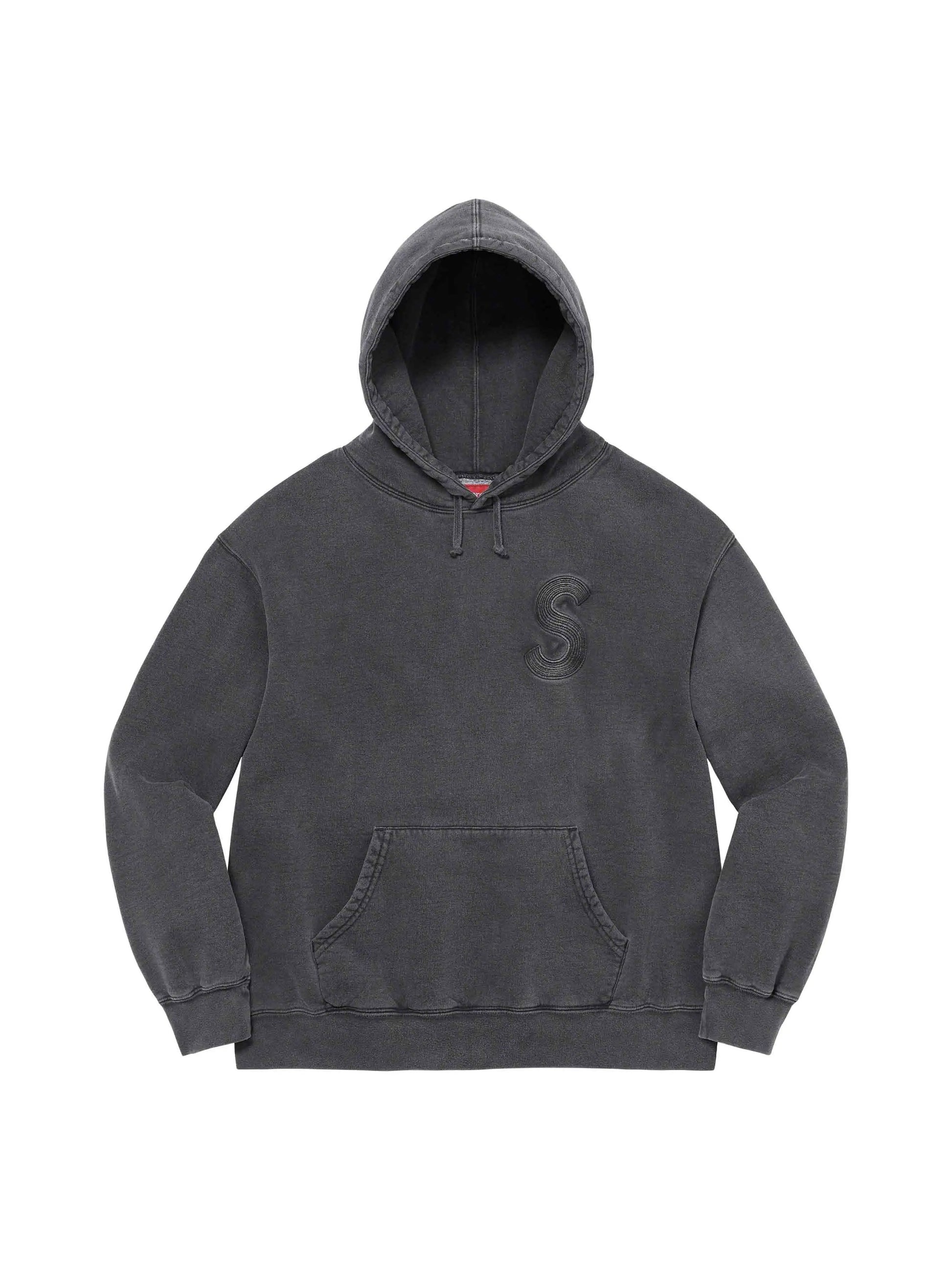 Supreme Overdyed S Logo Hooded Sweatshirt Black Prior
