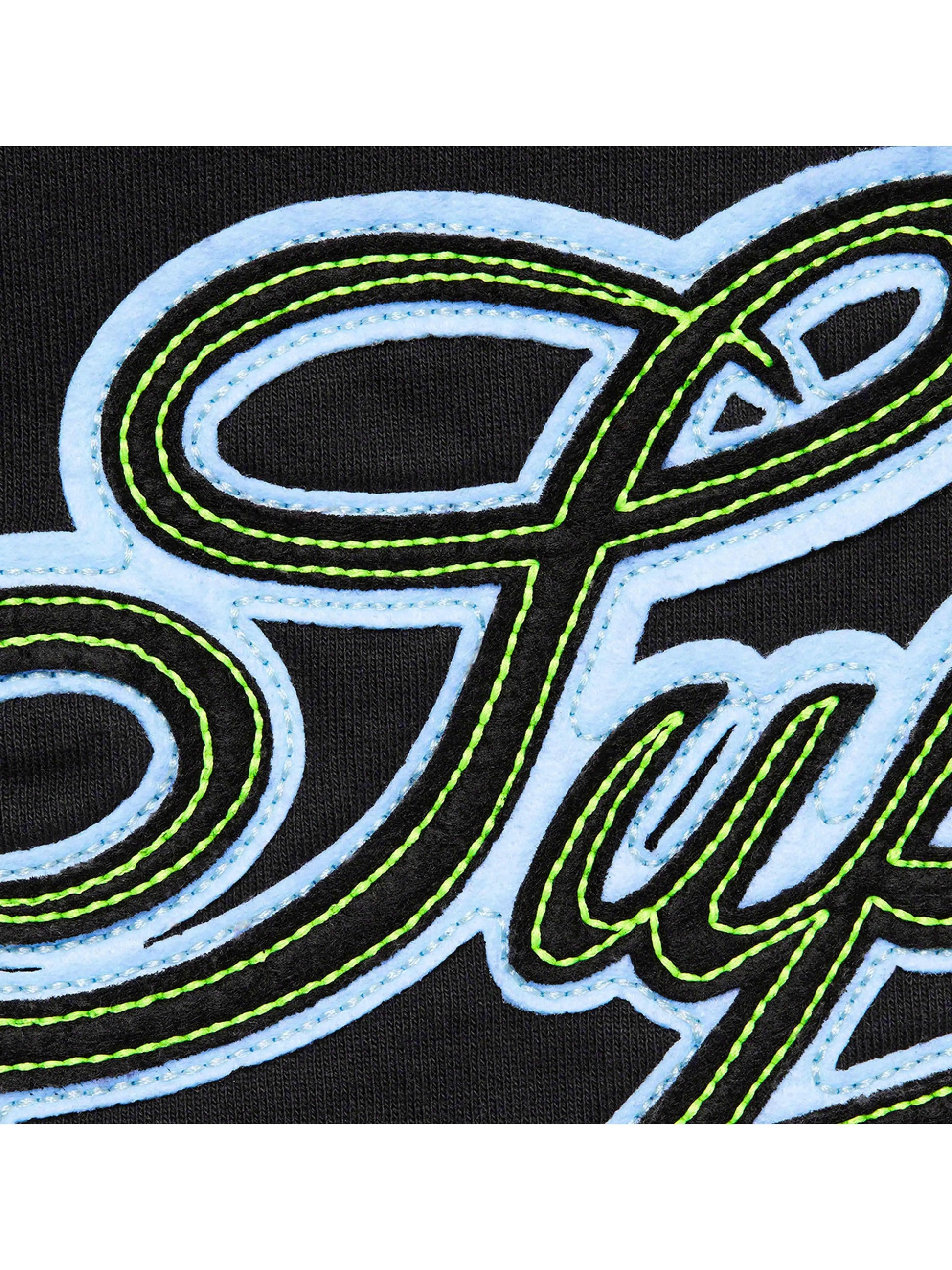 Supreme Paneled Script Hoodie Black [SS21] Prior