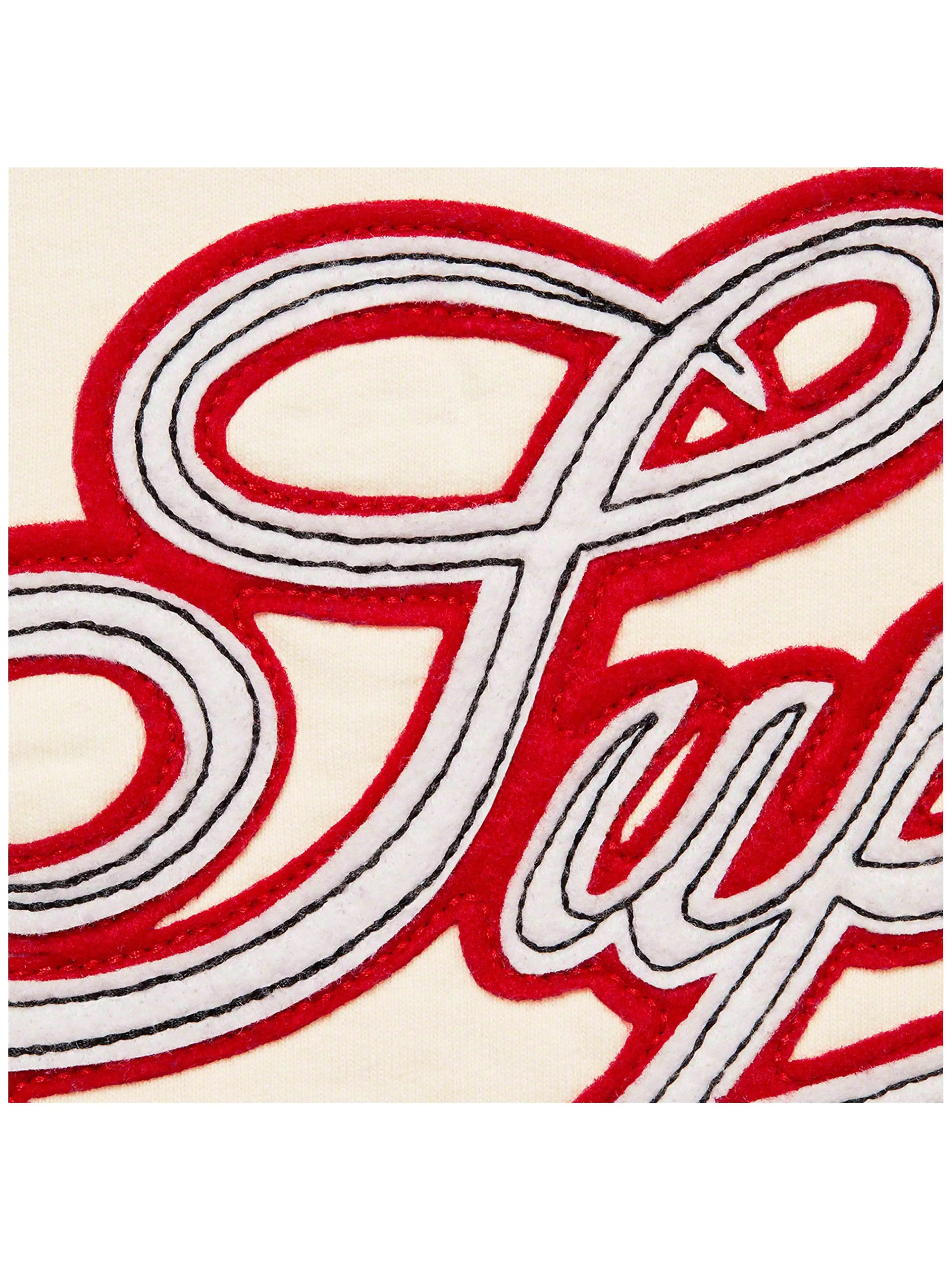 Image of Supreme Paneled Script Hoodie Natural [SS21] Prior