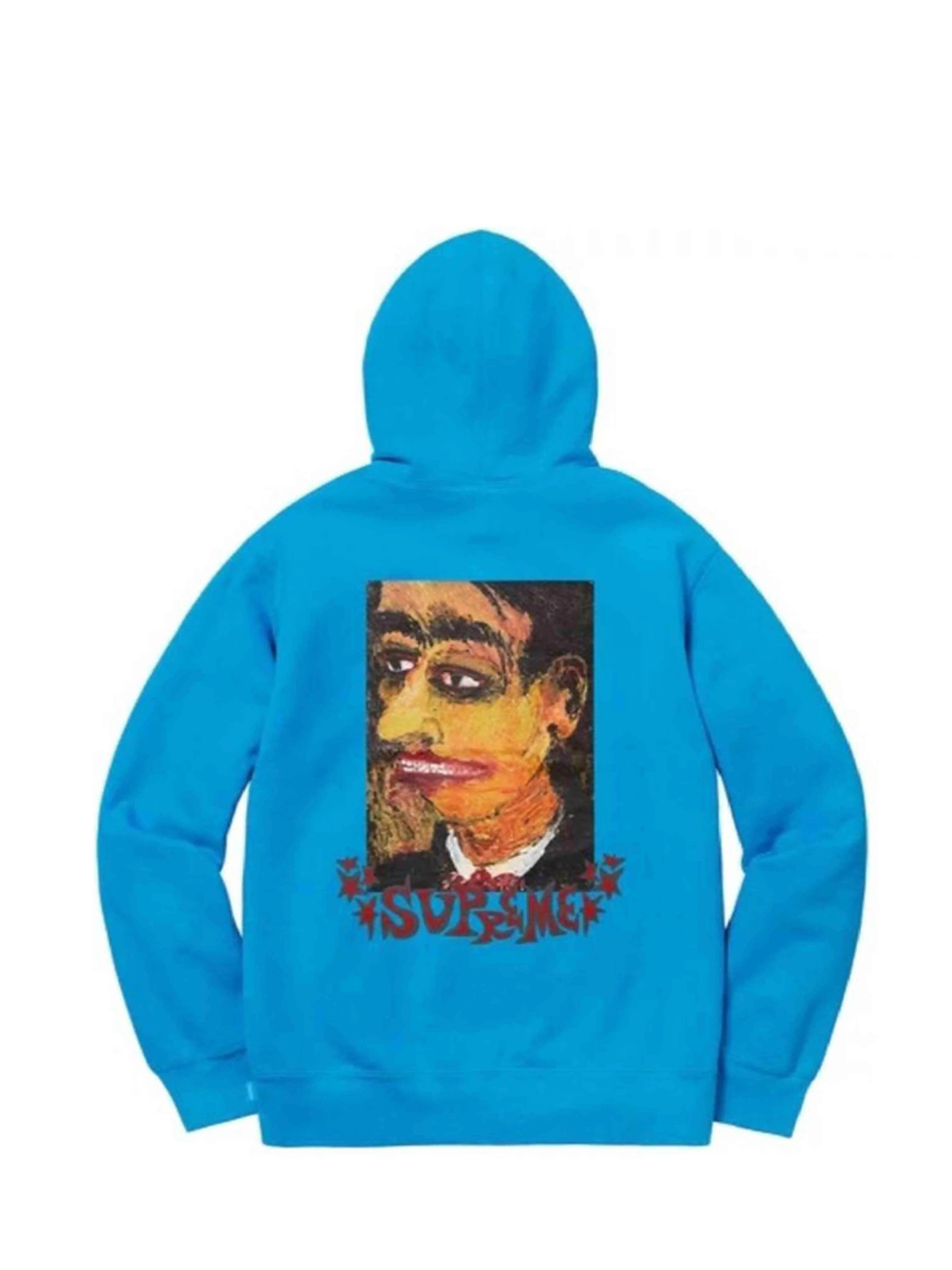 Image of Supreme Portrait Hoodie Royal Blue [FW18] Supreme