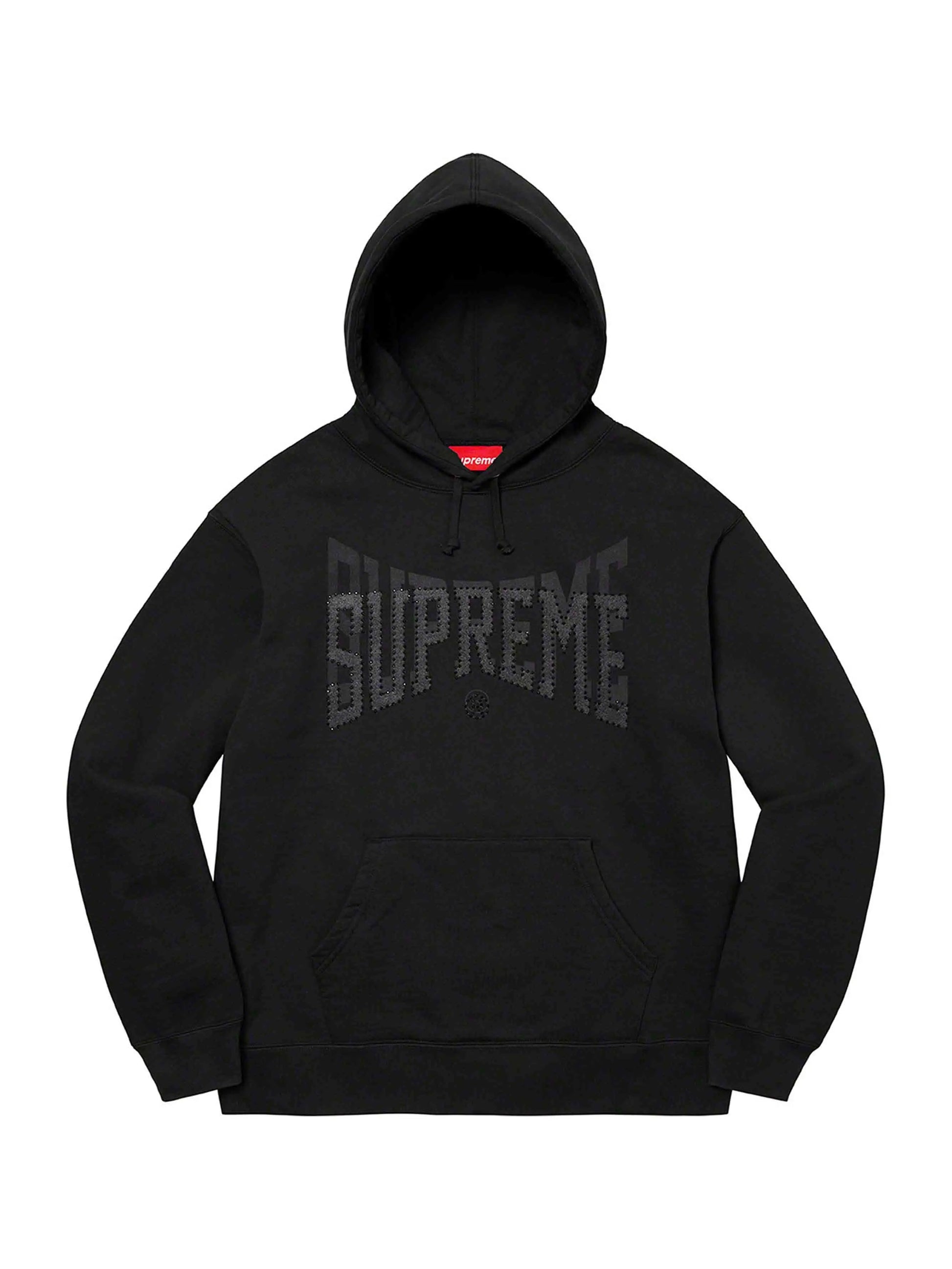 Supreme Rhinestone Shadow Hoodie Black (FW22) Prior
