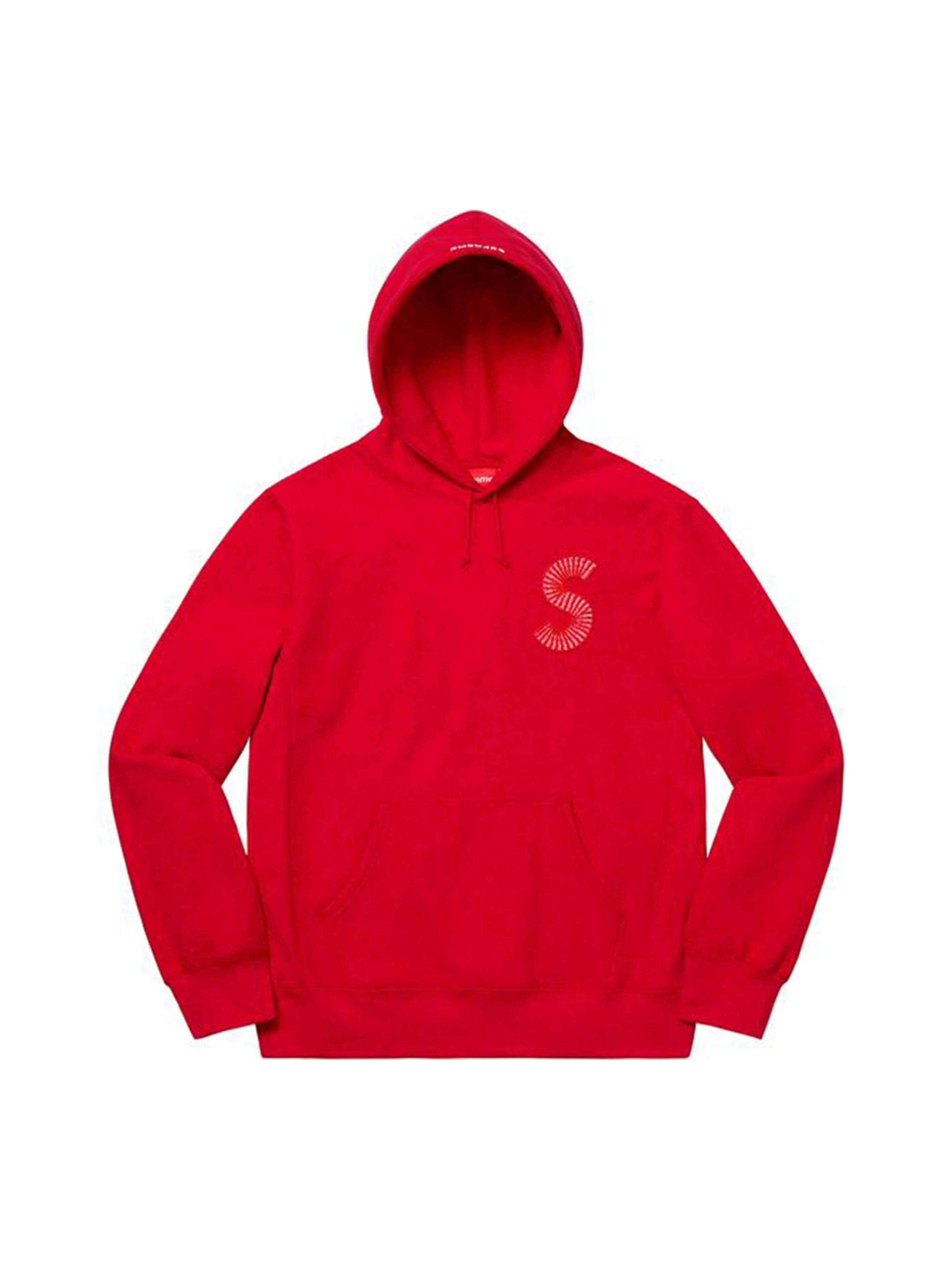 Image of Supreme S Logo Hoodie Red [FW20] Supreme