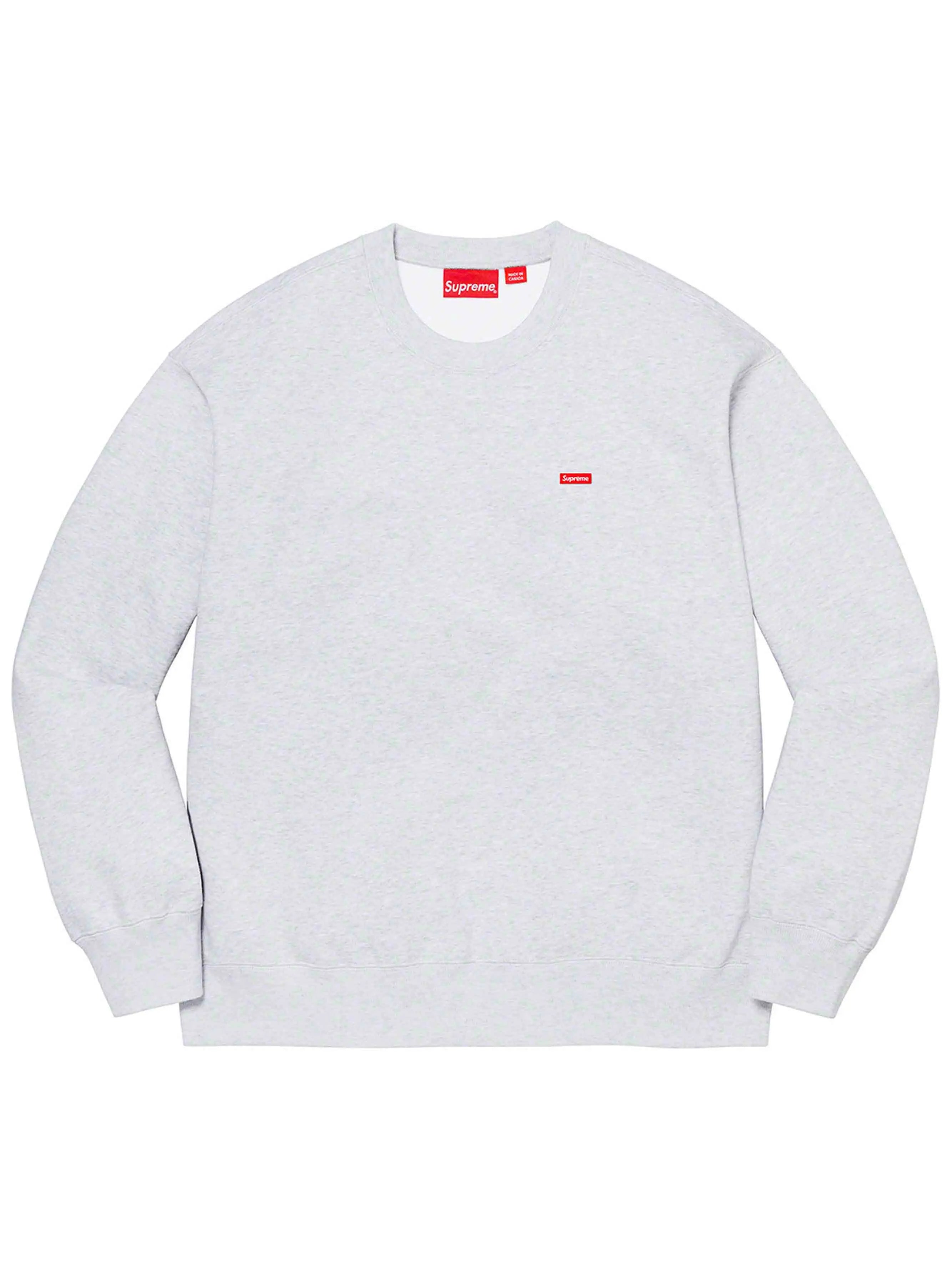 Image of Supreme Small Box Crewneck Ash Grey (FW22) Prior