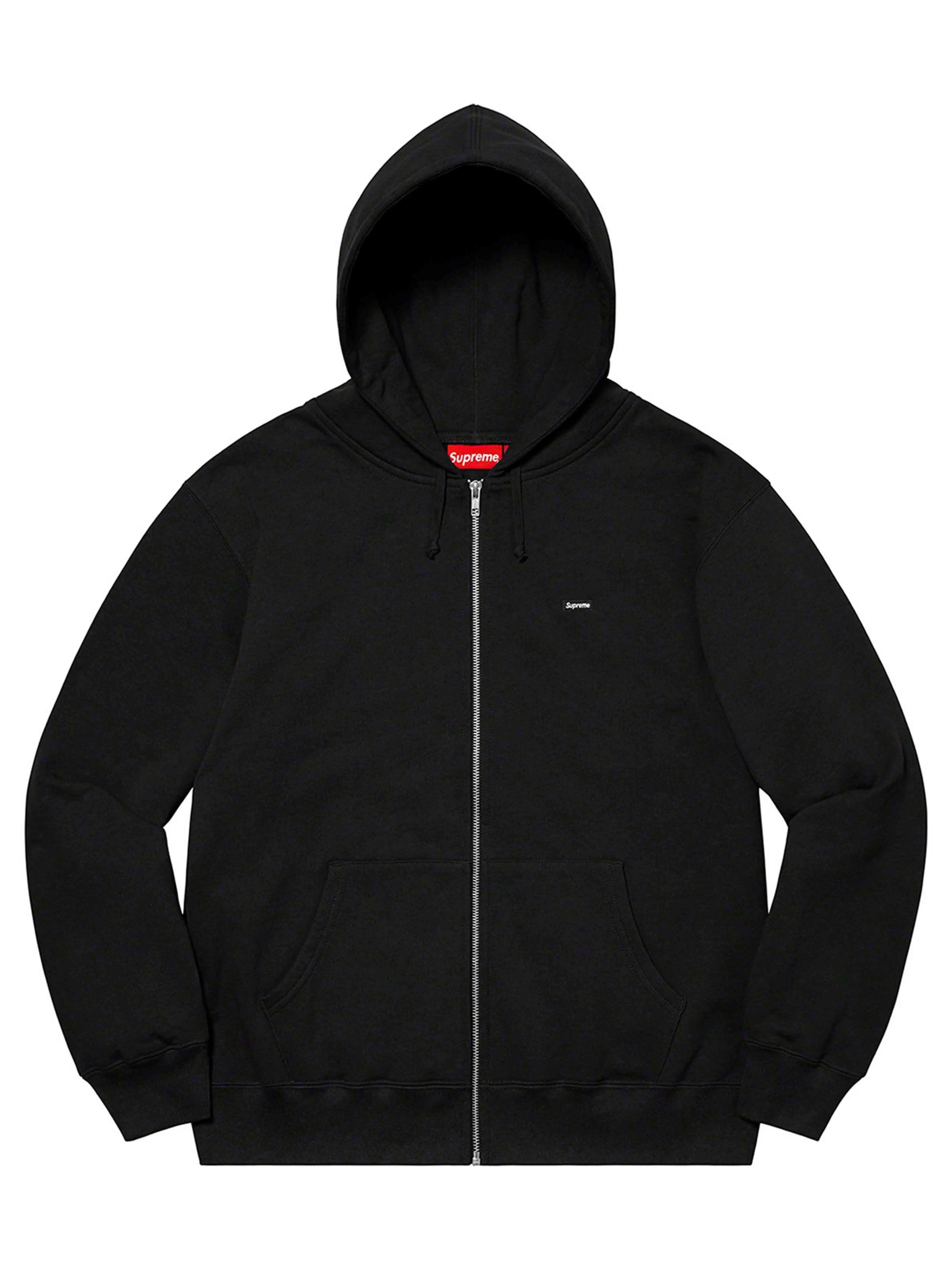 Supreme Small Box Zip Up Hoodie Black [SS21] Prior