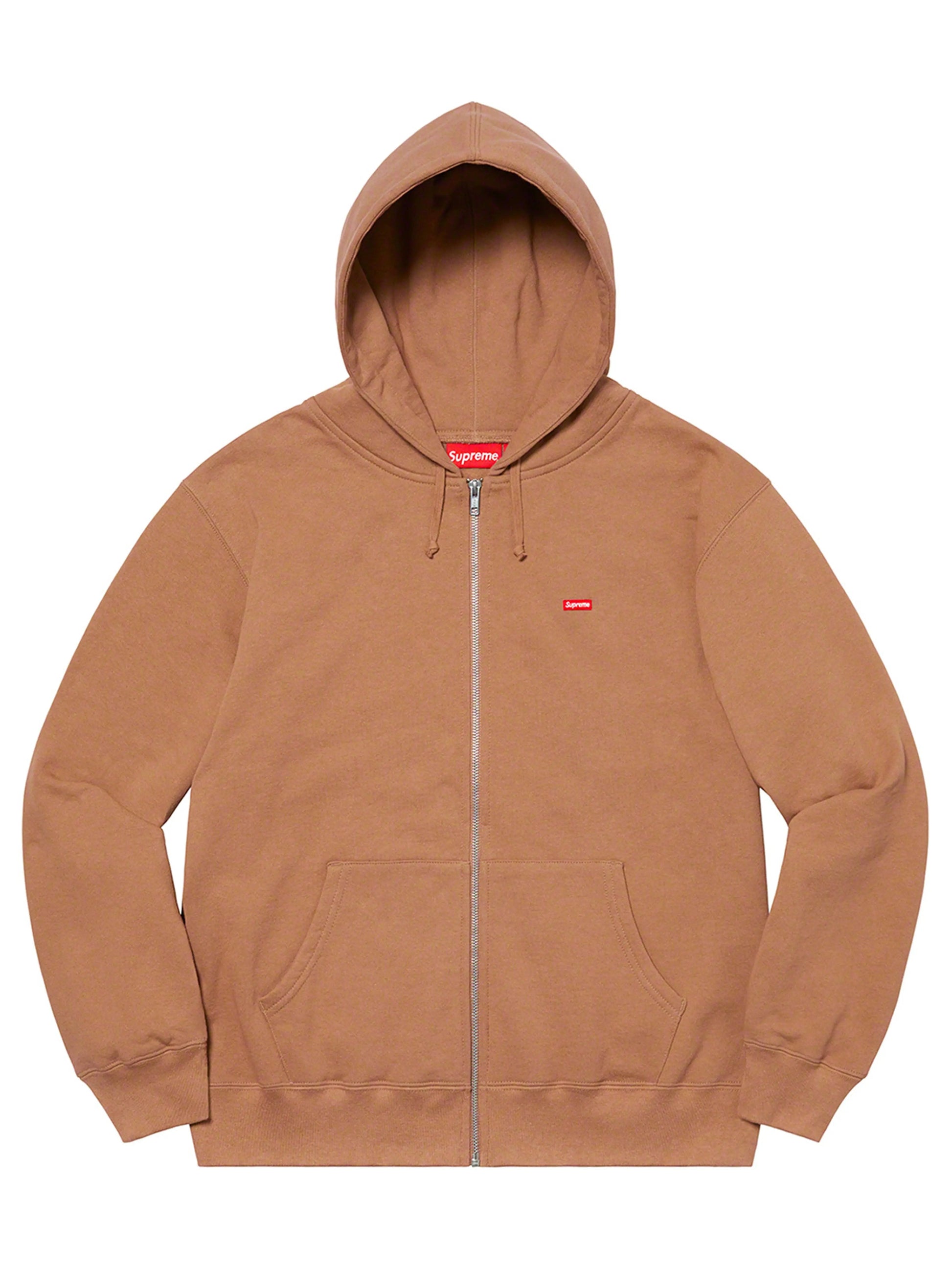 Supreme Small Box Zip Up Hoodie Brown [SS21] Prior