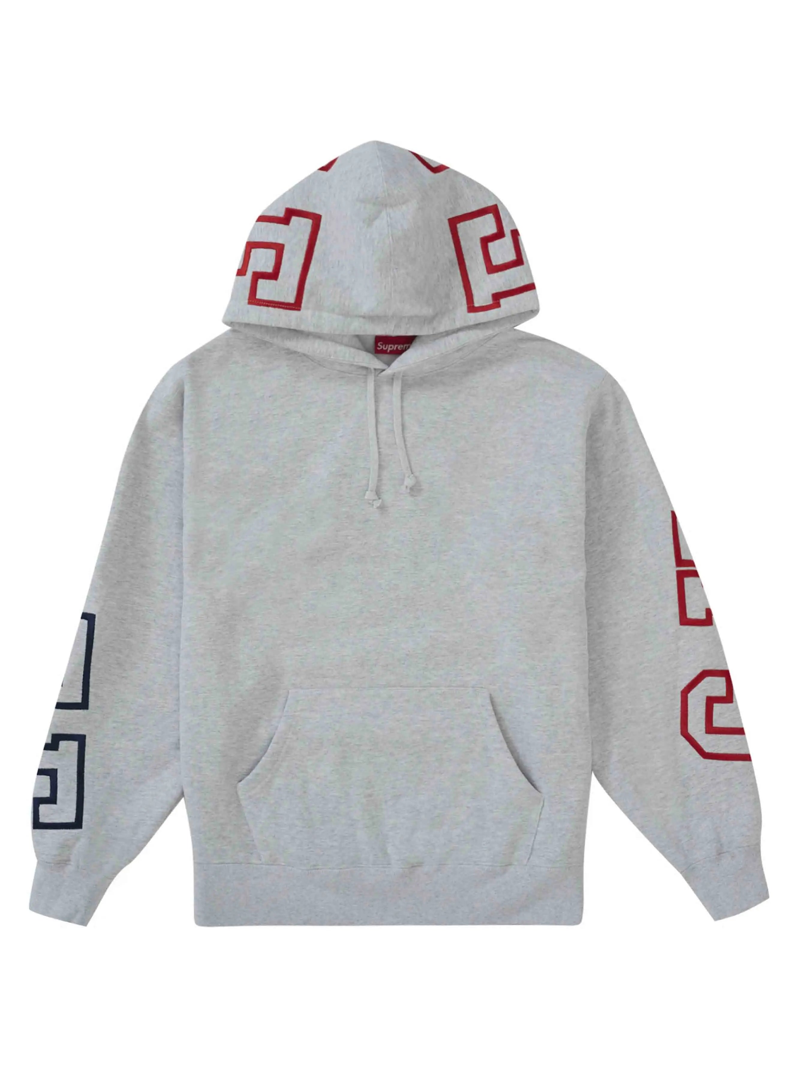 Image of Supreme State Hooded Sweatshirt Ash Grey (FW22) Prior