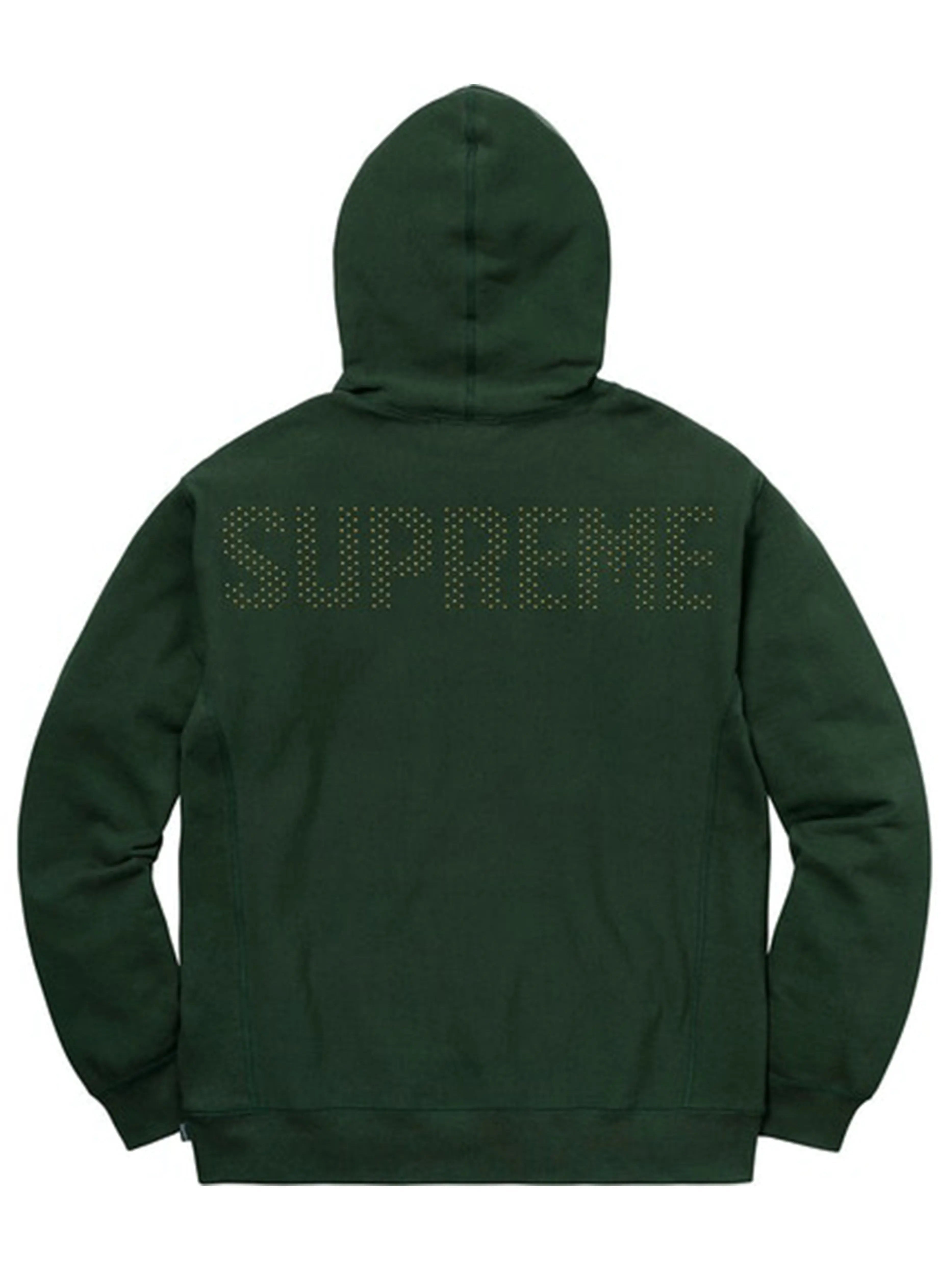 Image of Supreme Studded Hoodie Dark Green [SS18] Prior