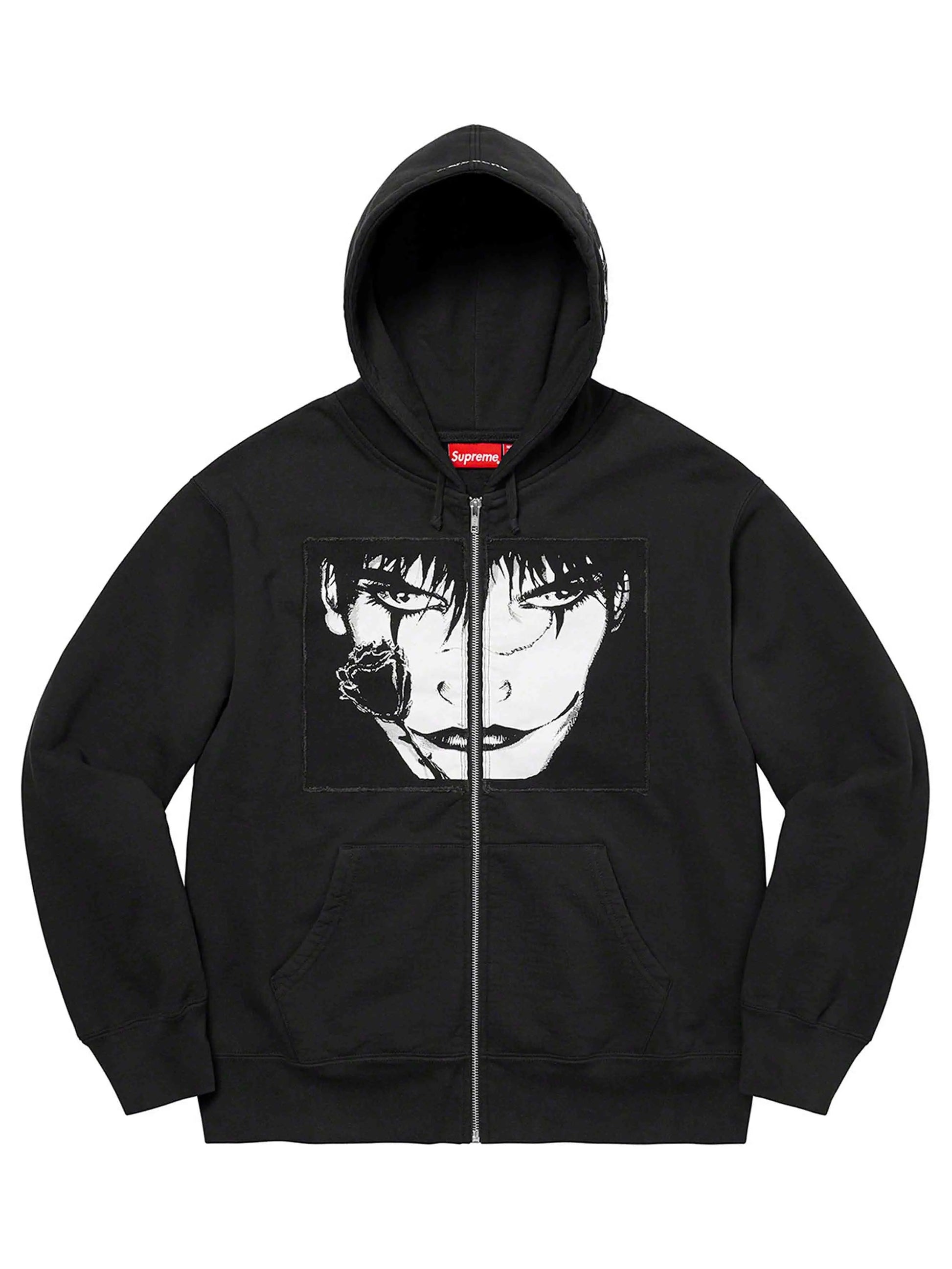 Supreme The Crow Zip Up Hooded Sweatshirt Black (FW21) Prior