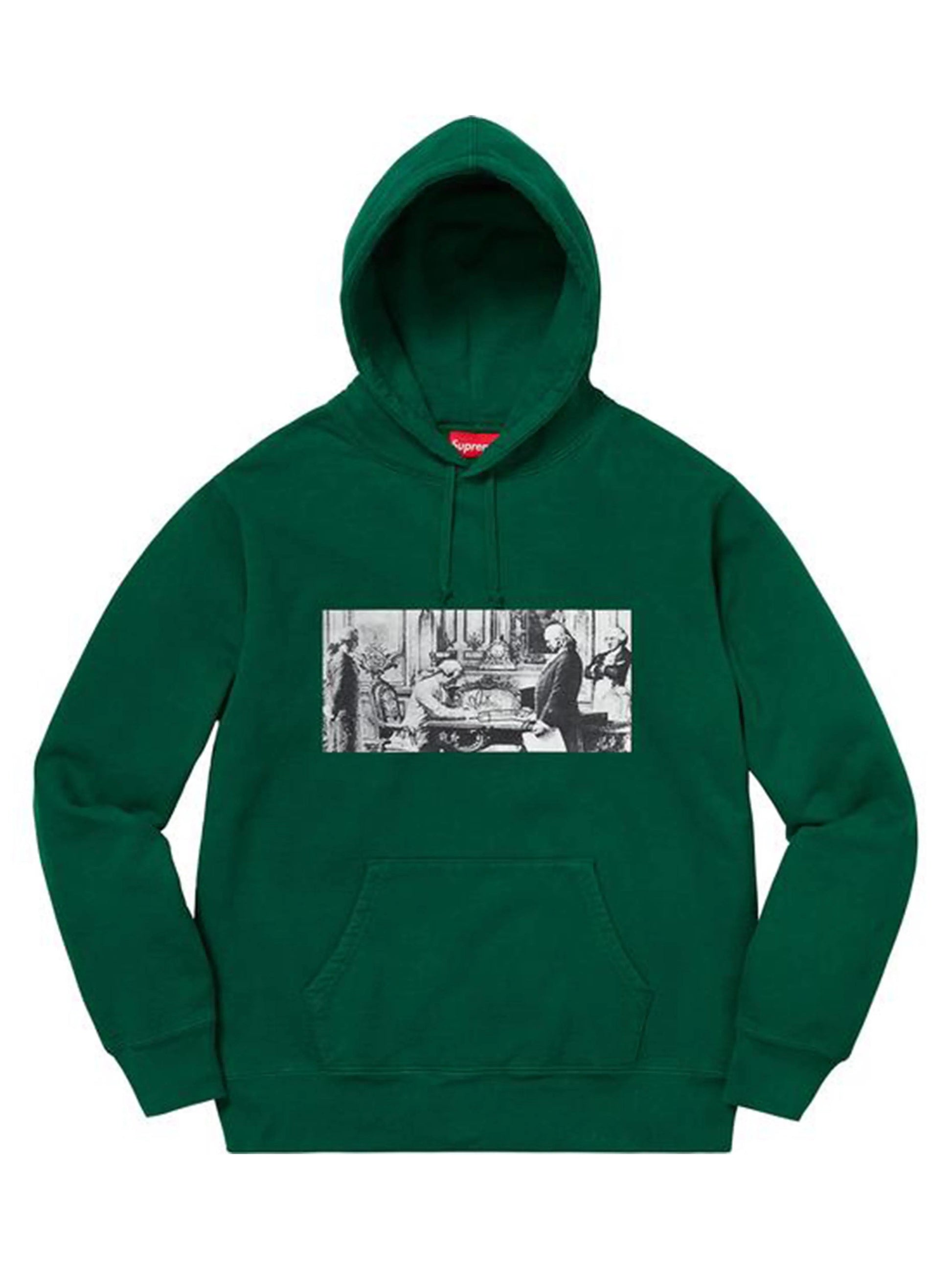 Supreme X Mike Kelley Franklin Signing Hoodie Dark Green [FW18] Prior