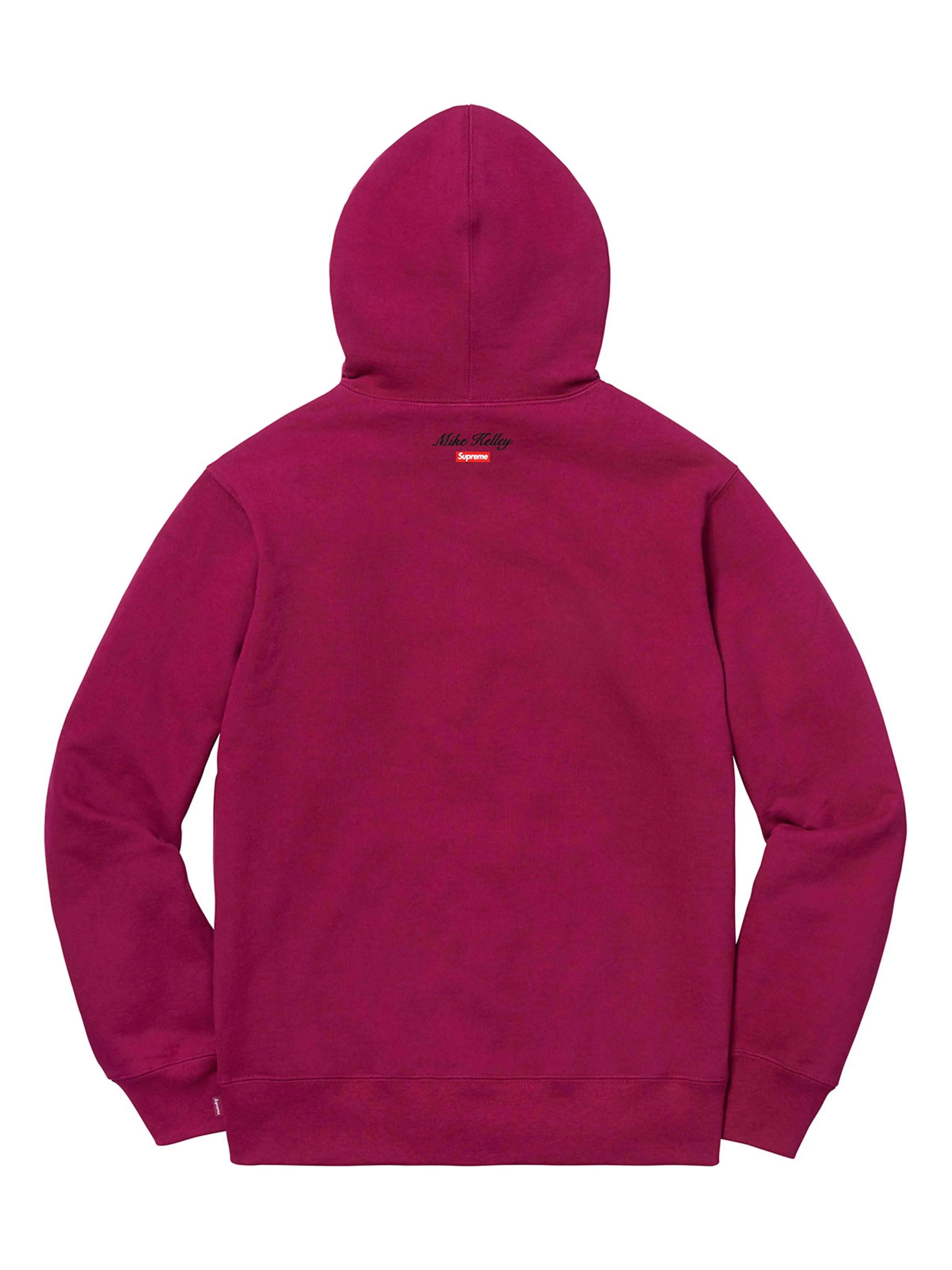 Image of Supreme X Mike Kelley Franklin Signing the Treaty of Alliance Hoodie Dark Magenta [FW18] Supreme