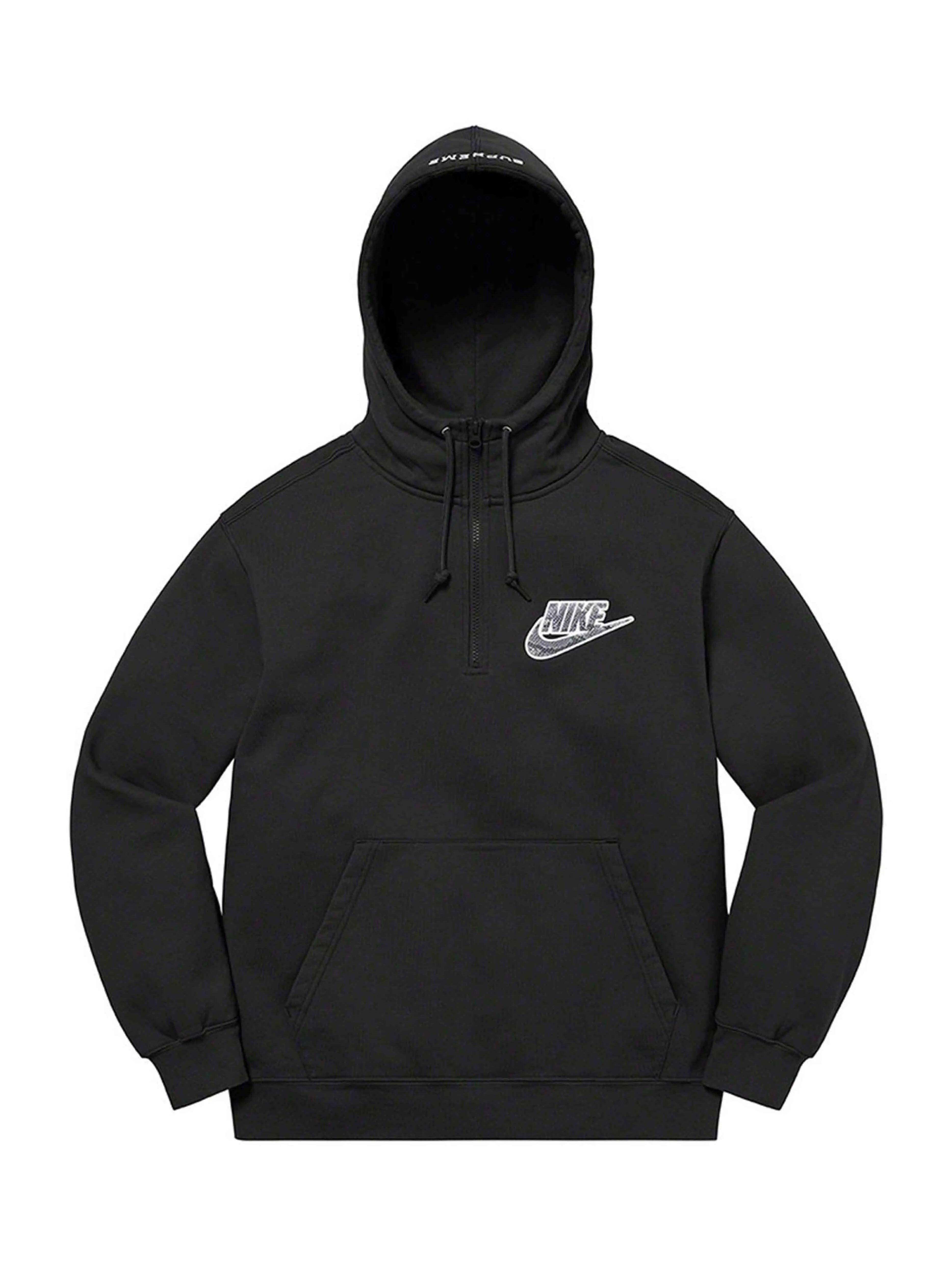 Image of Supreme X Nike Half Zip Hoodie BLACK [SS21] Prior