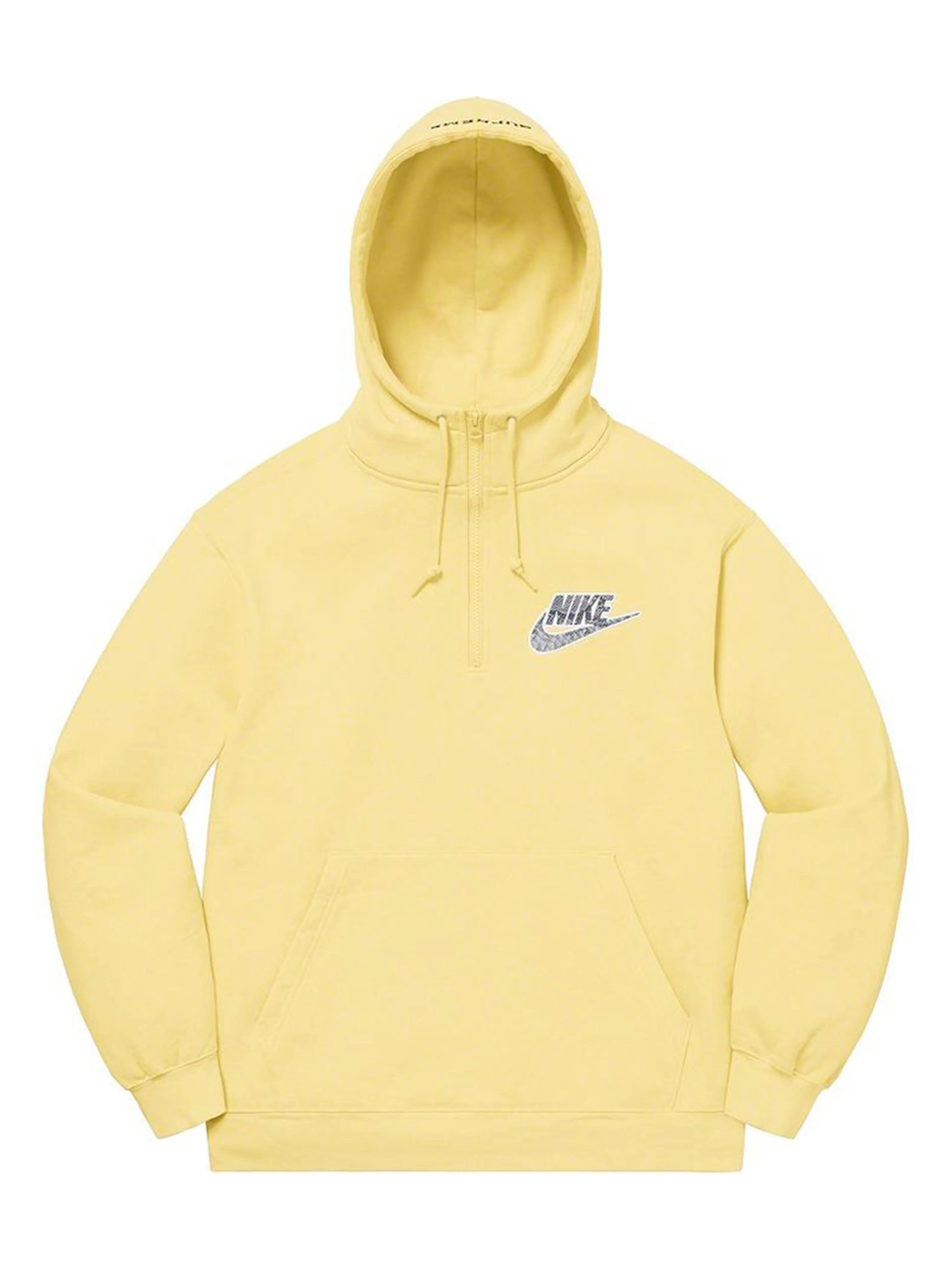 Image of Supreme X Nike Half Zip Hoodie PALE YELLOW [SS21] Prior