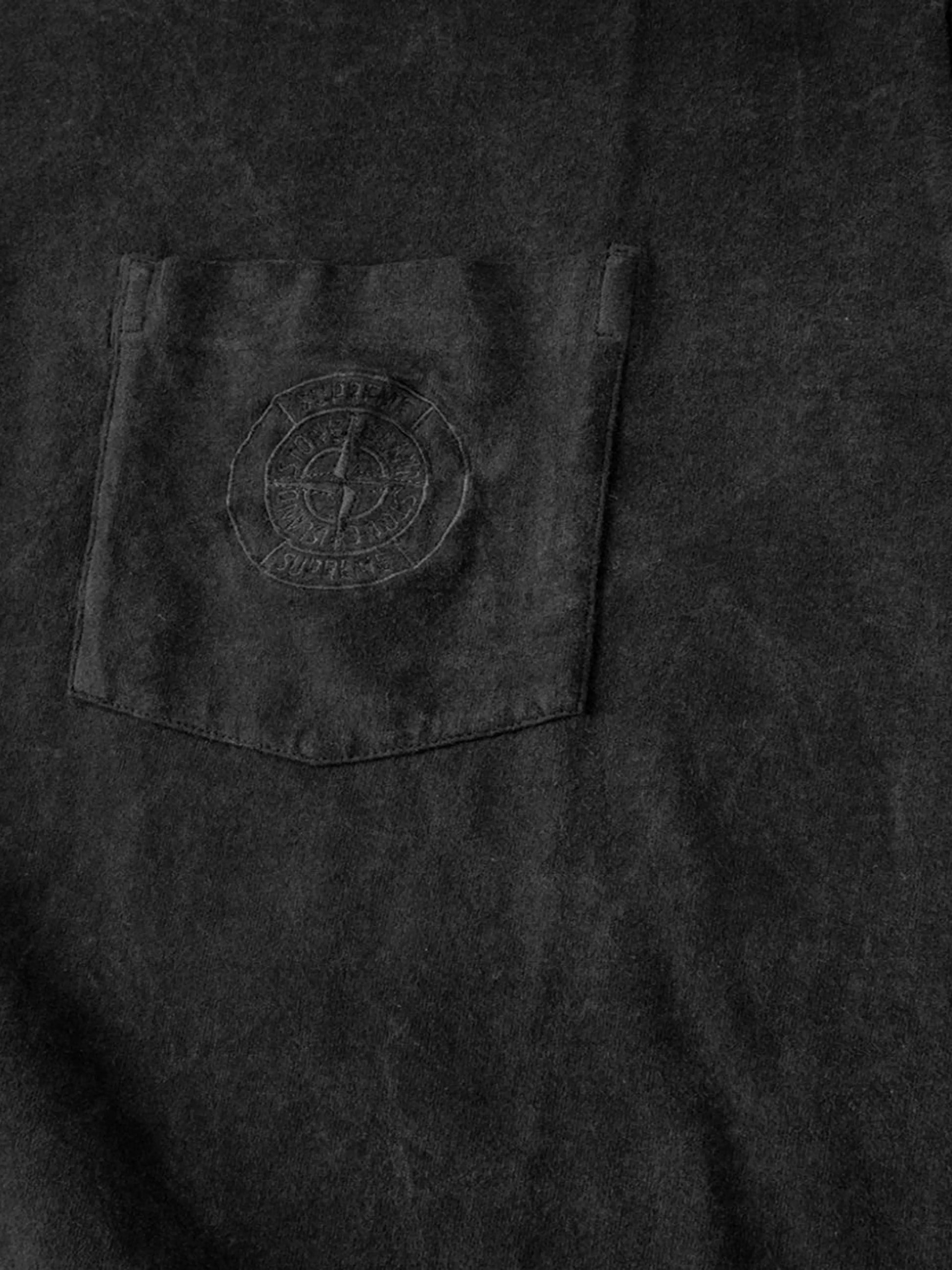 Supreme x Stone Island Pocket tee Black [SS19][USED] Prior