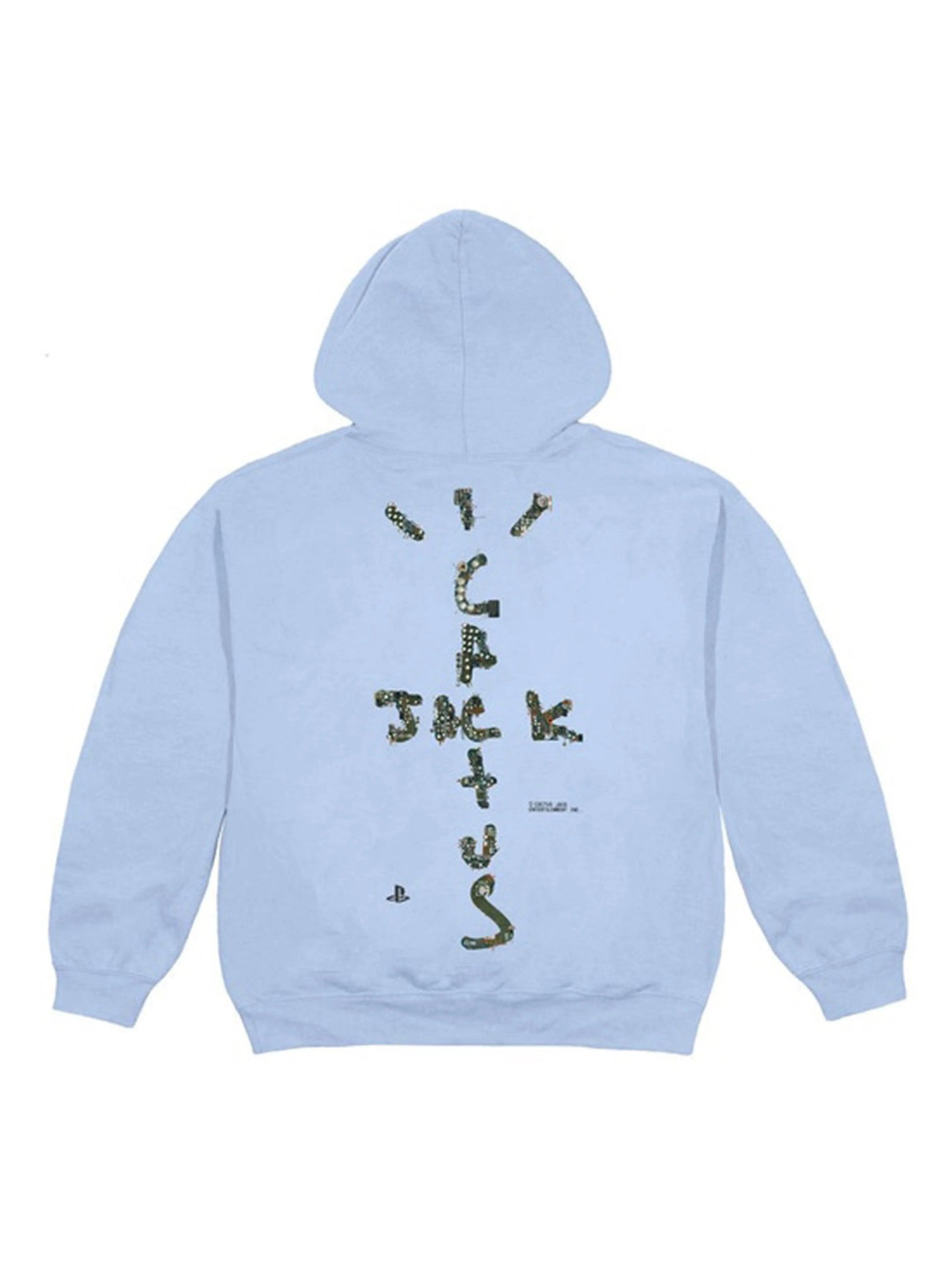 Travis Scott Motherboard I Hoodie Light Blue Prior