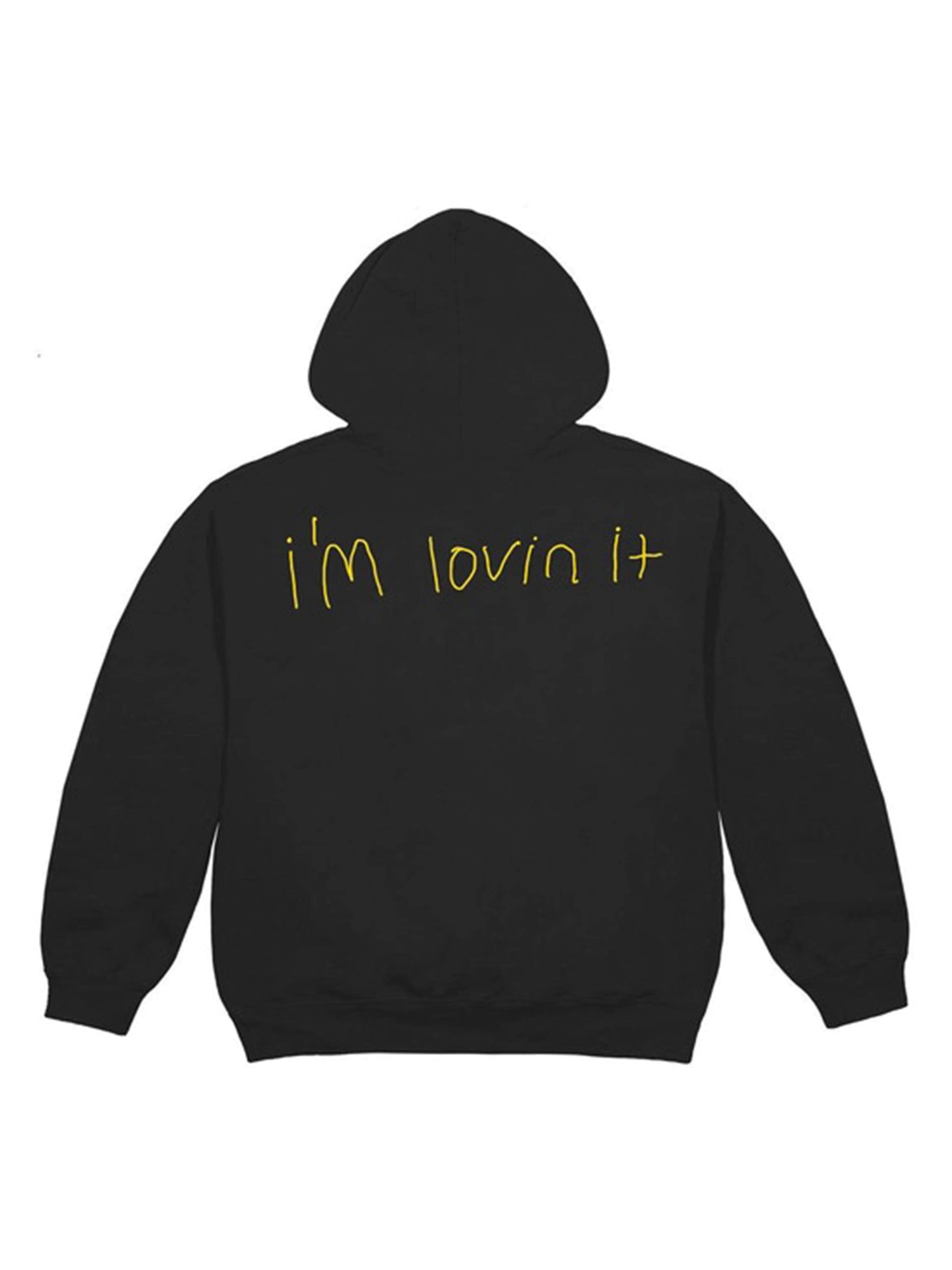 Image of Travis Scott x McDonald's Billions Served Hoodie Washed Black Travis Scott