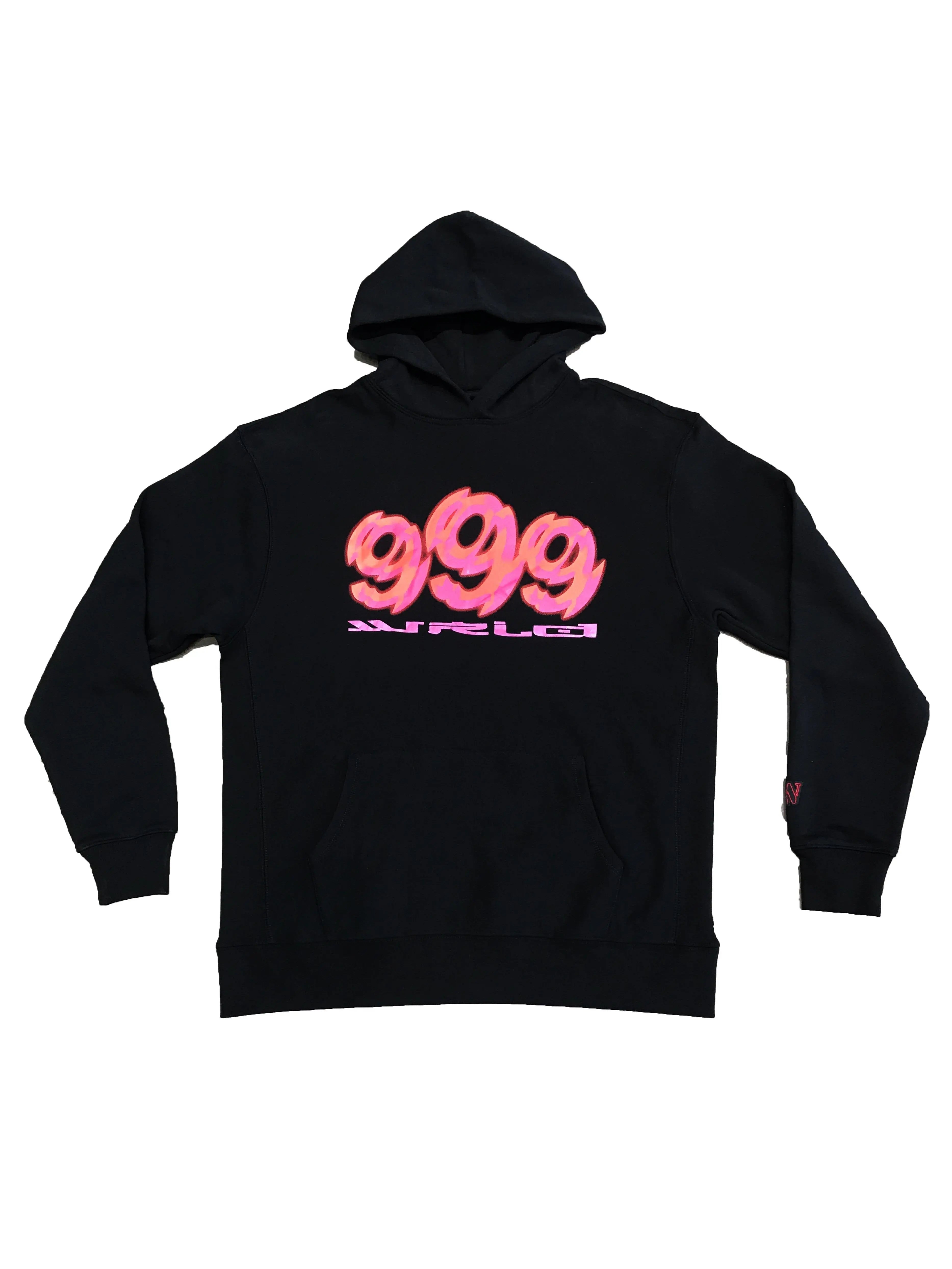 Image of VLONE X 999 JUICE WRLD BARBED WIRE HOODIE BLACK Prior