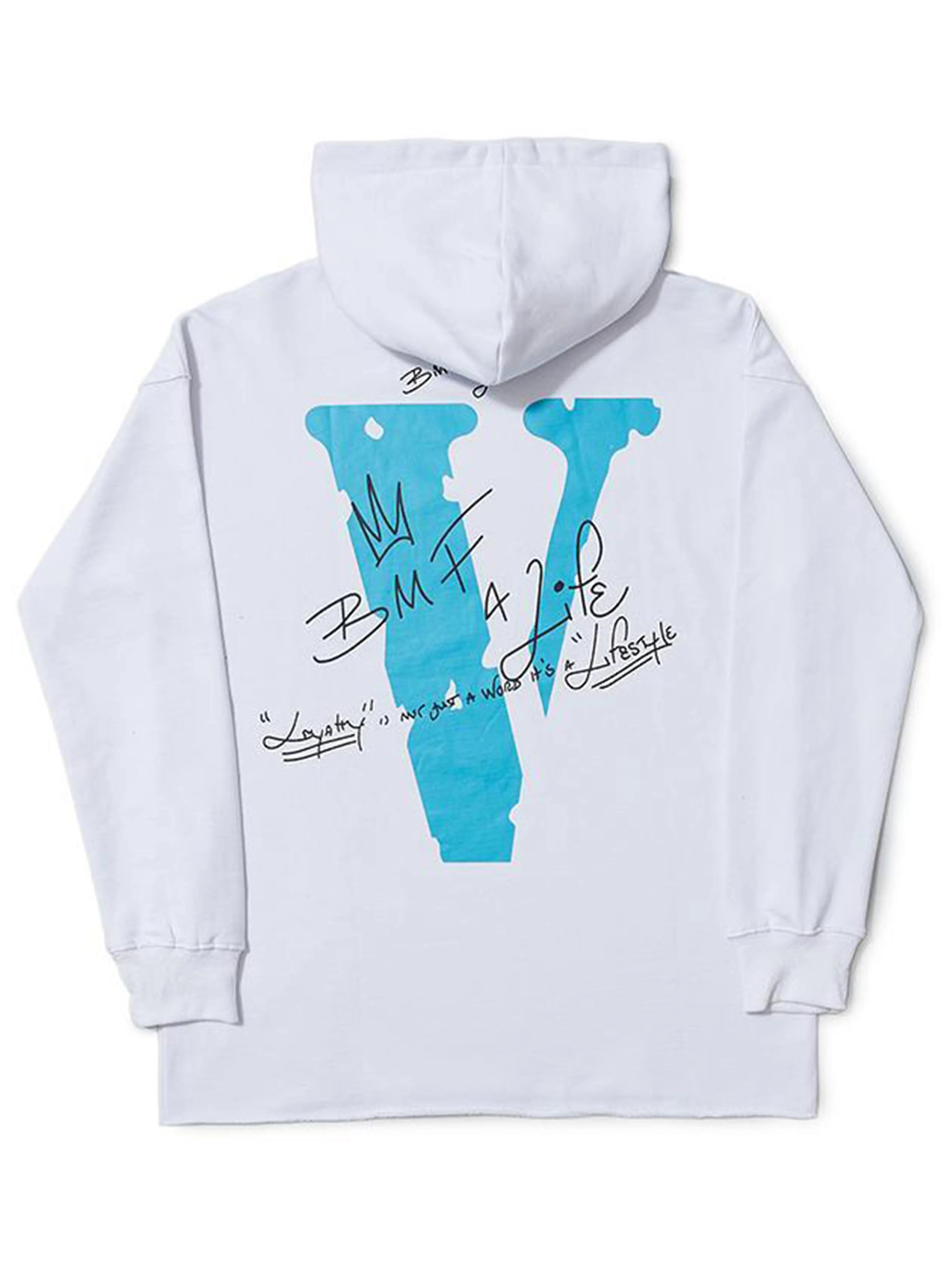 Image of Vlone Big Meech BMF Hoodie White Prior