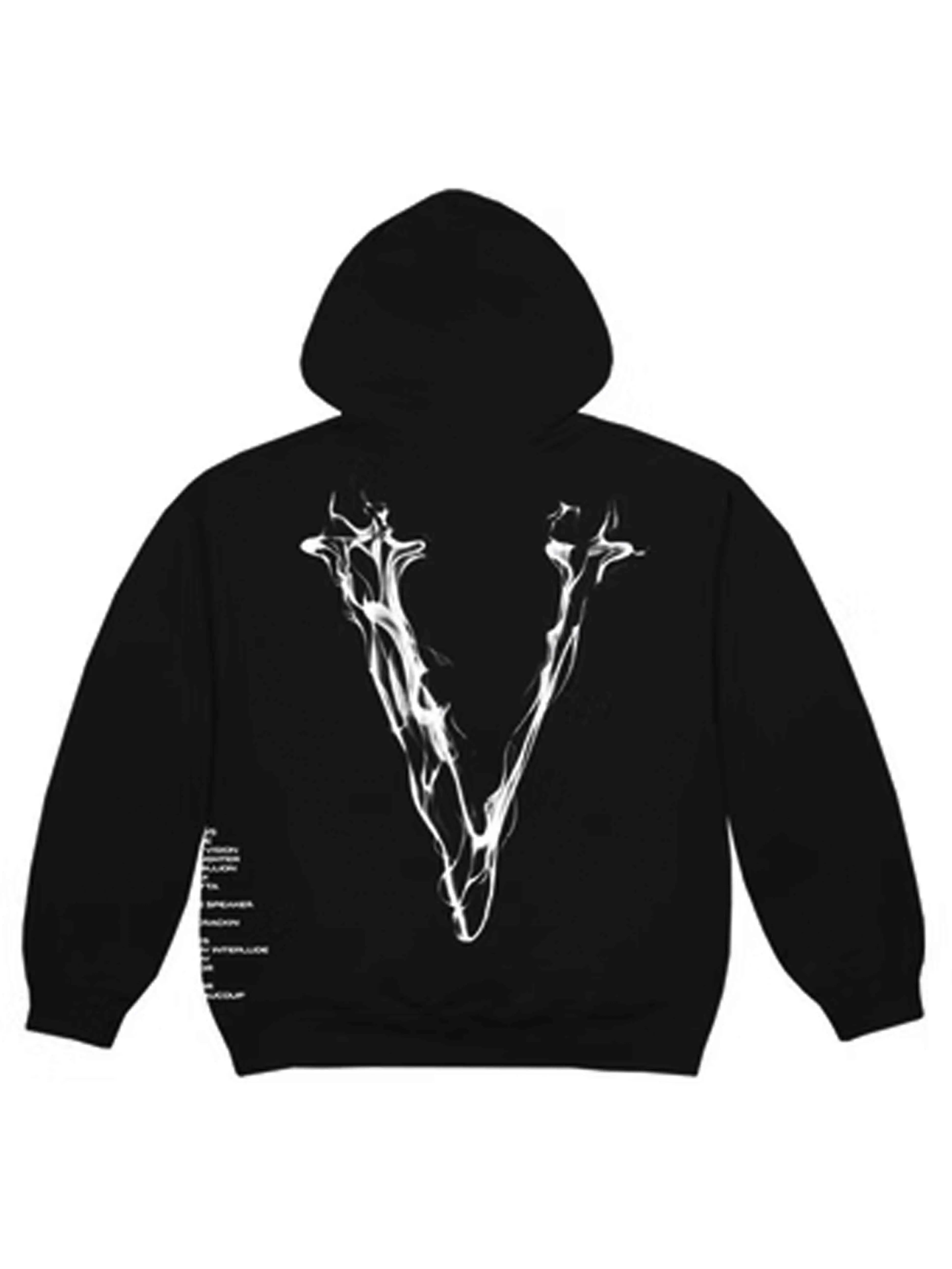 Image of Vlone X Pop Smoke Faith Hoodie Black Prior