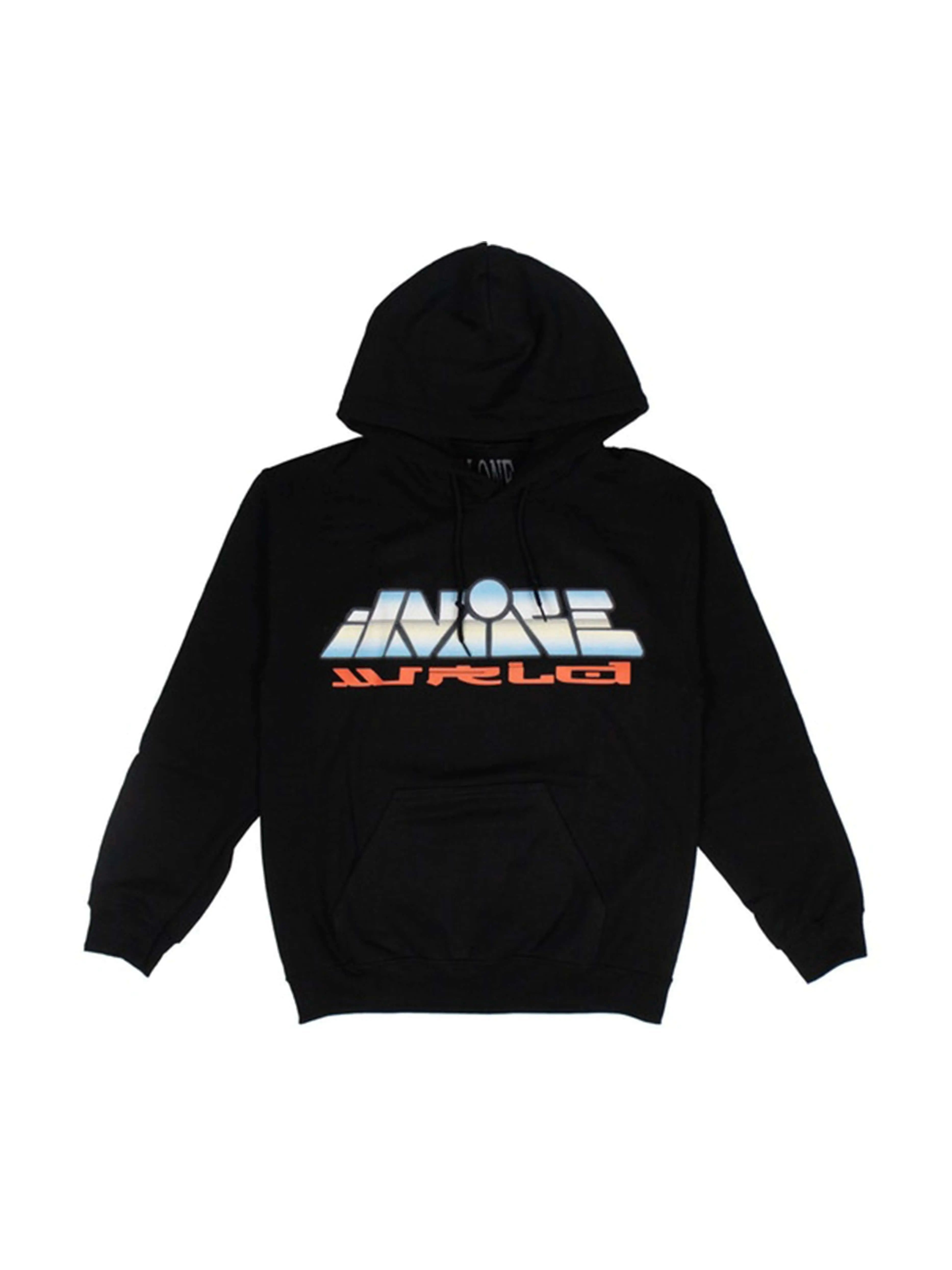 Image of Vlone x Juice Wrld Globe Graphic Hoodie Black/Multicolour Vlone