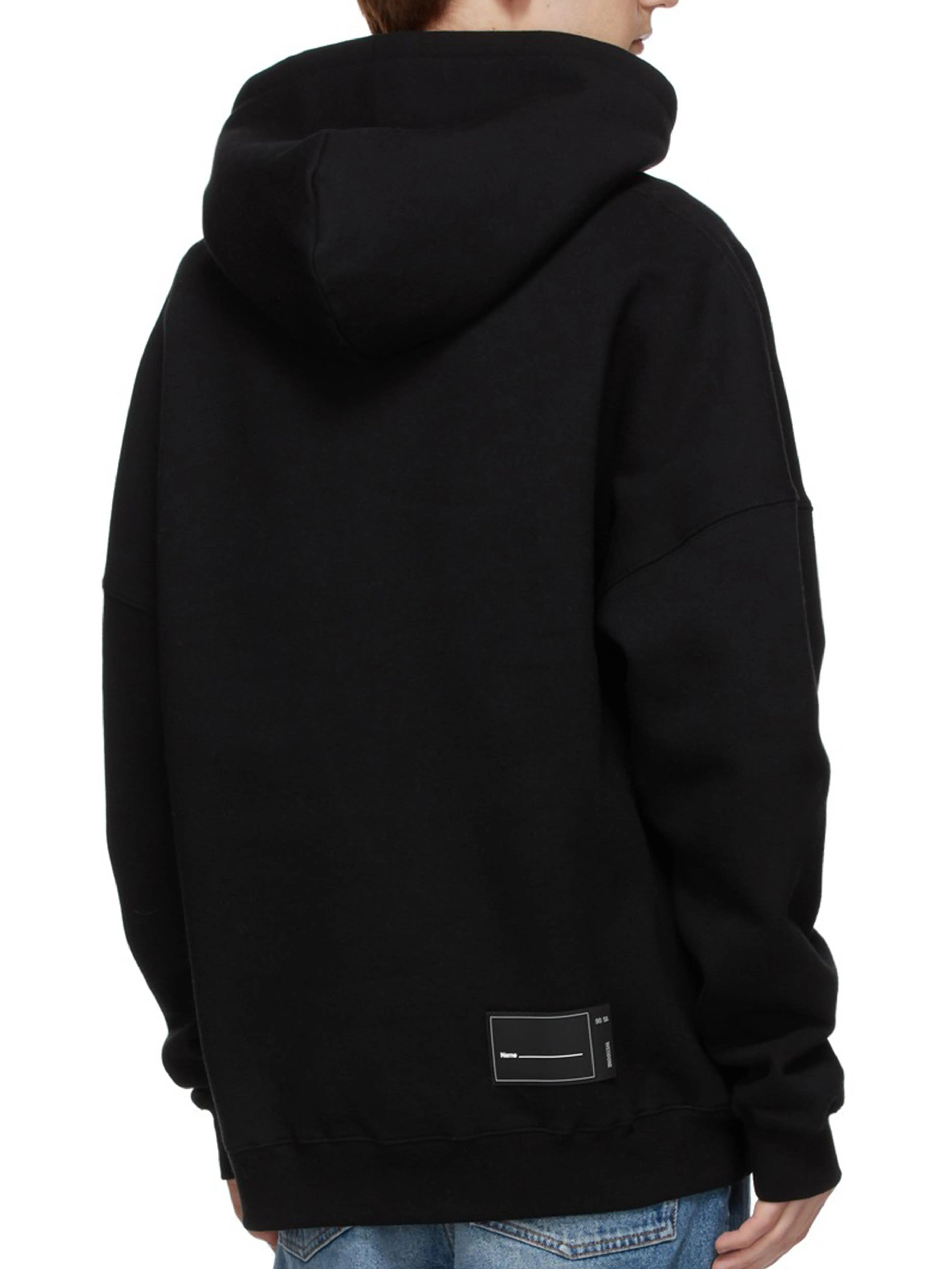 Image of We11done Embroidered Logo Hoodie Black Prior