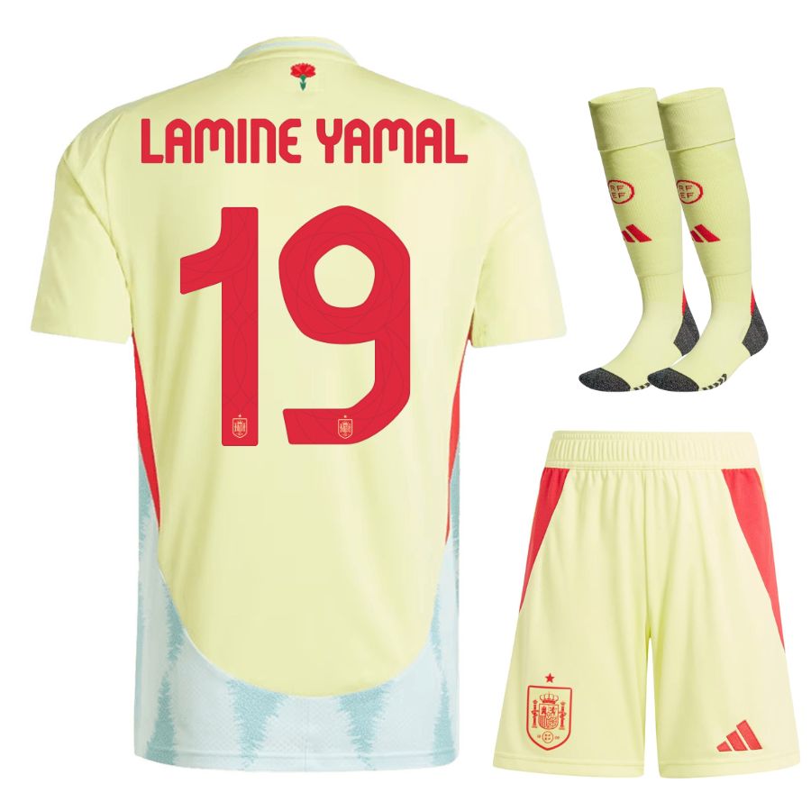 Image of Spain 2024-2025 Kids Kit Football Jersey, Yamal Football Jerseys, Spain Jersey, National Jersey. AXNTS11