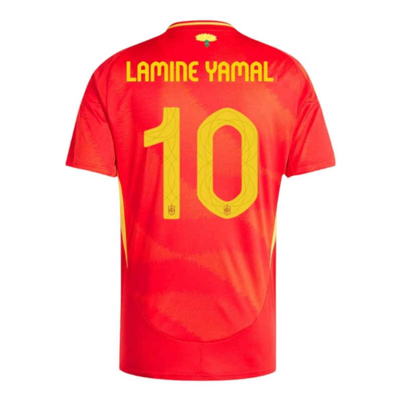 Image of Spain 2024-2025 Home Football Jersey, Yamal #10 Football Jerseys, Spain Adults / Kids Jersey, National Jersey. AXNTS08