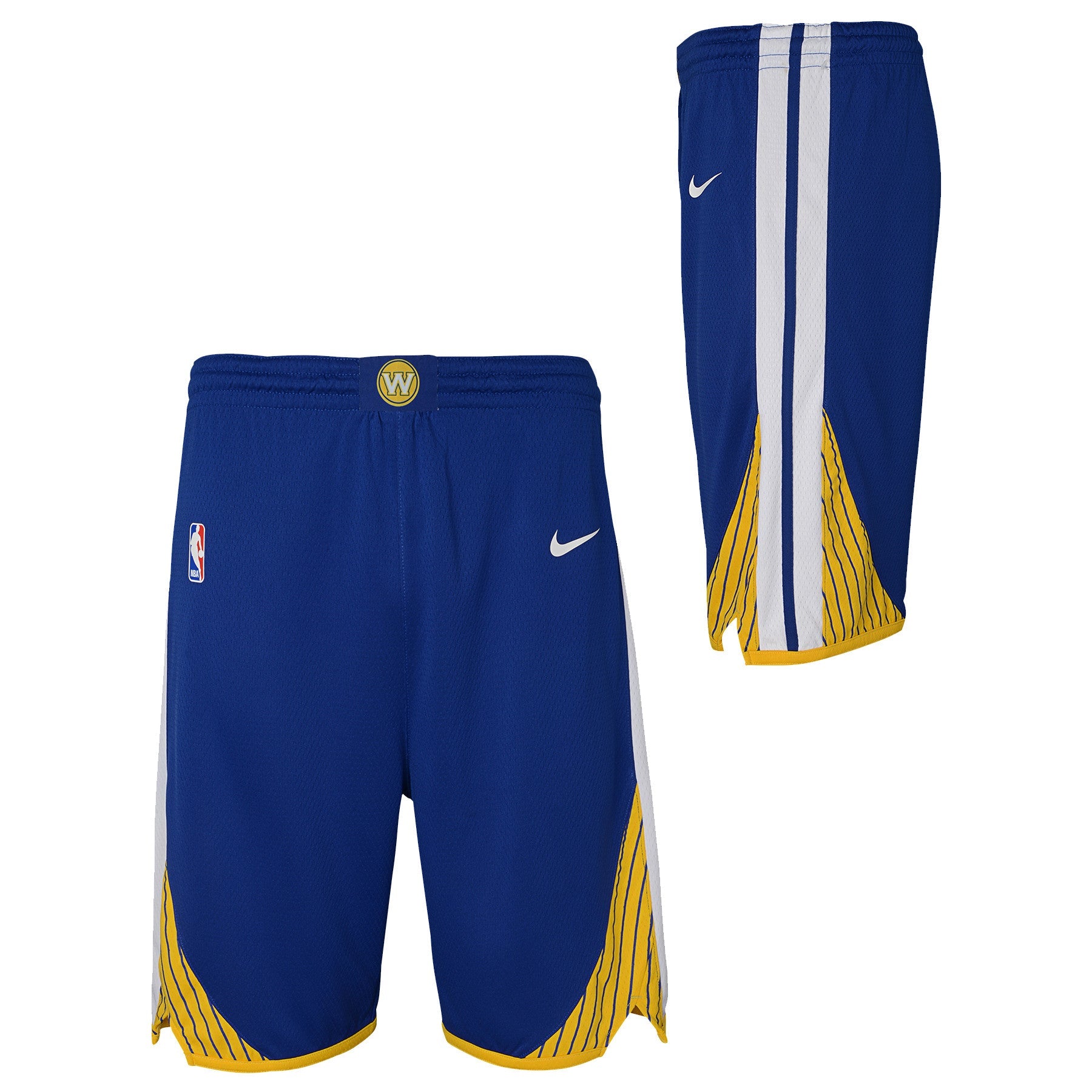 Image of GOLDEN STATE WARRIORS NBA ICON EDITION YOUTH BLUE SWINGMAN SHORTS - Basketball Jersey World