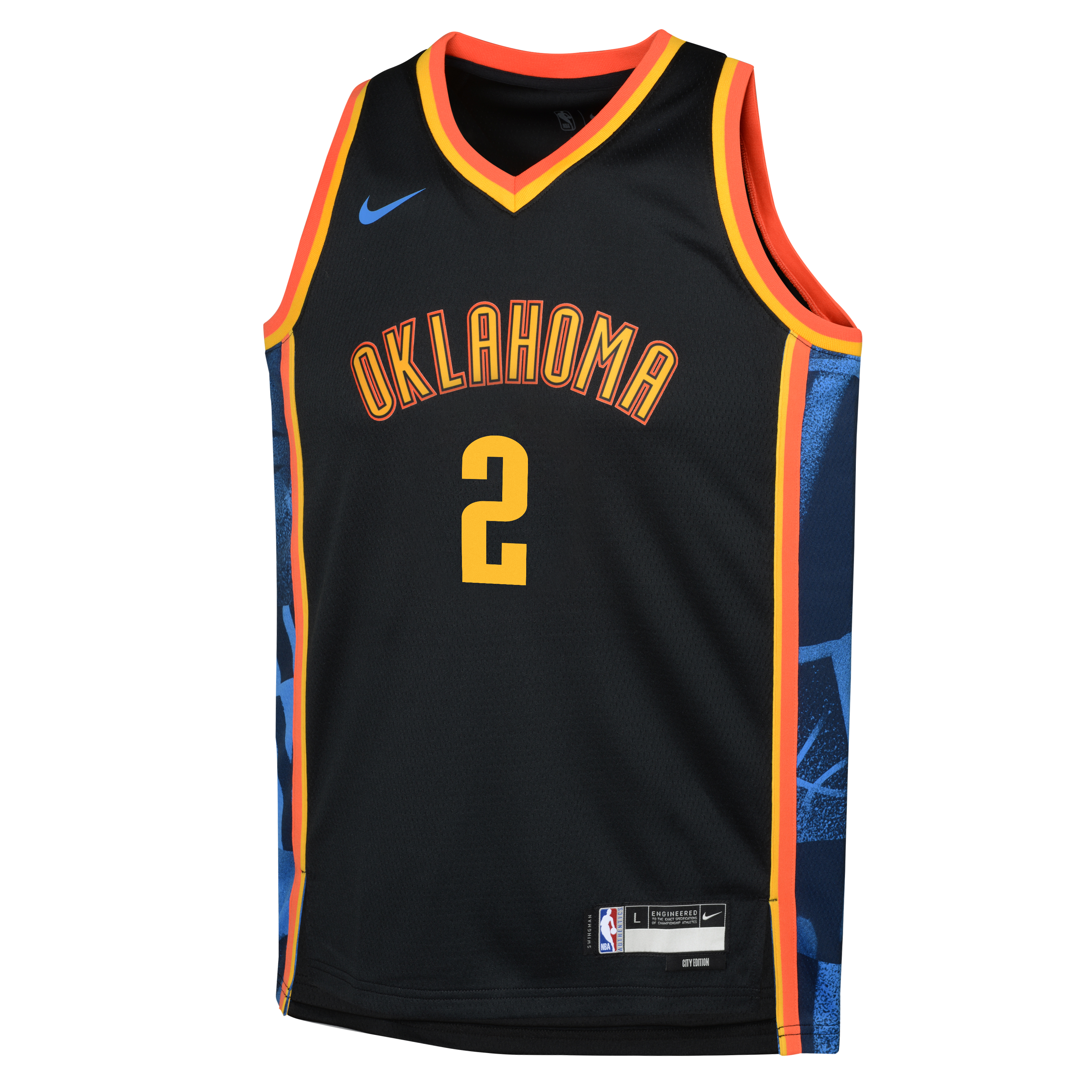 Image of Shai Gilgeous-Alexander Oklahoma City Thunder 2025 City Edition Youth NBA Swingman Jersey