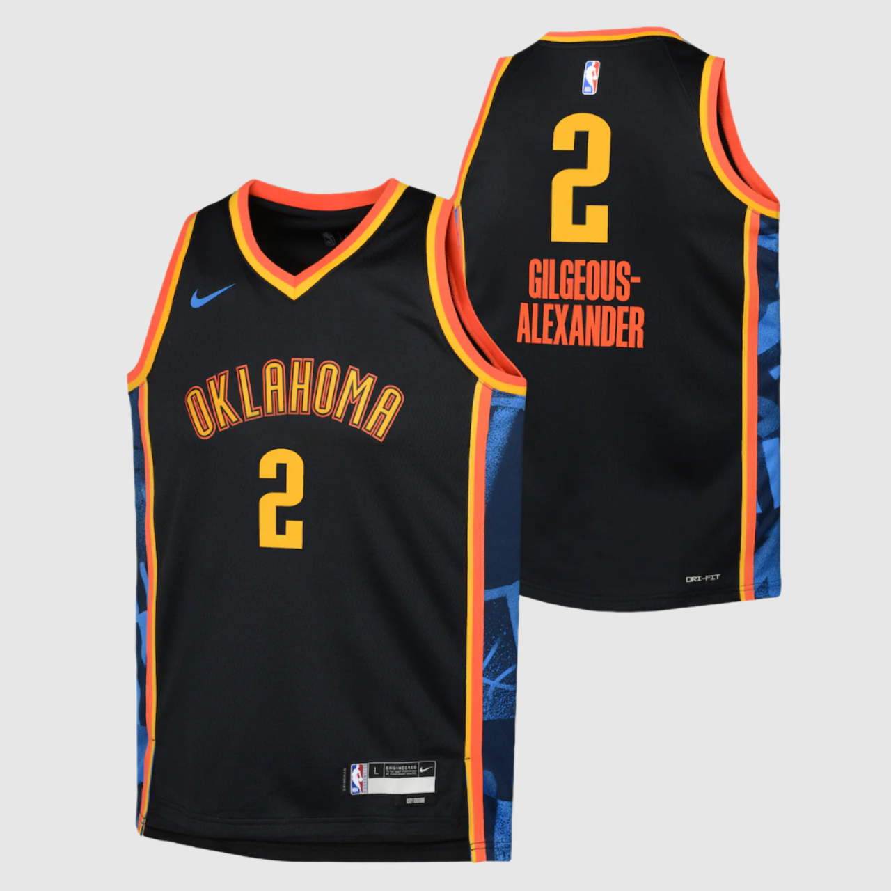 Image of Shai Gilgeous-Alexander Oklahoma City Thunder 2025 City Edition Youth NBA Swingman Jersey