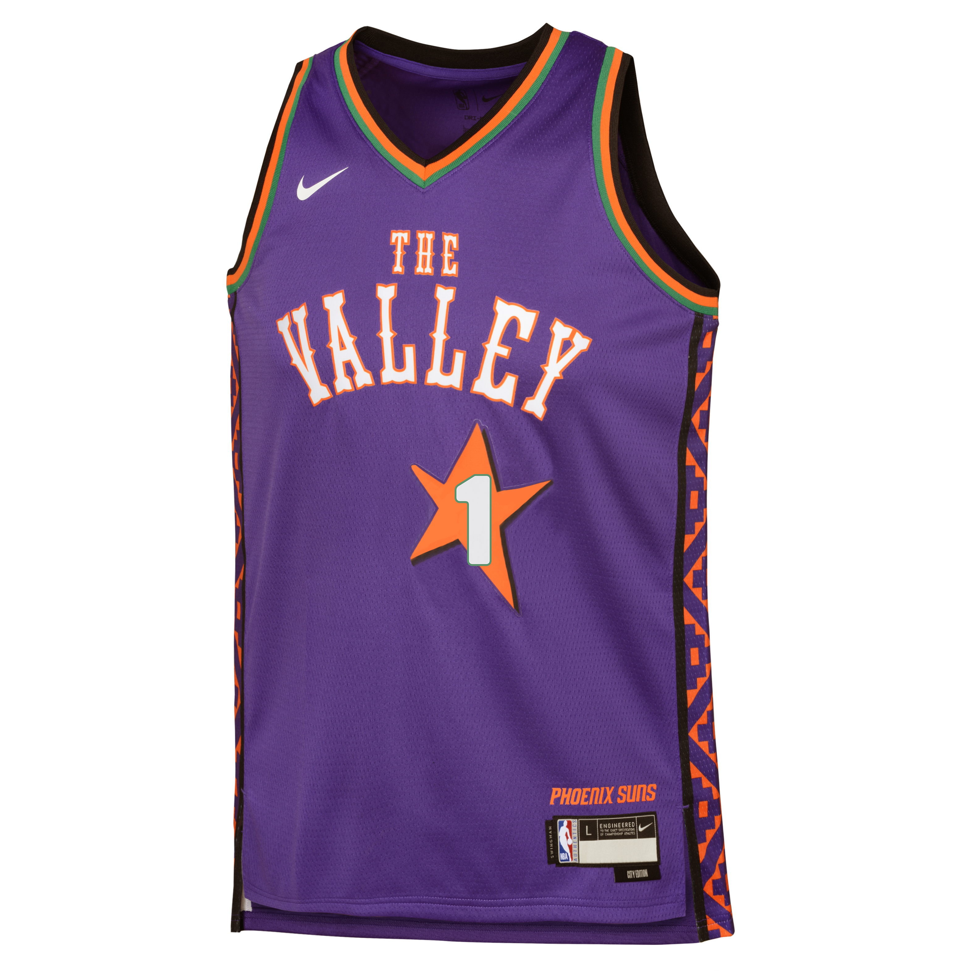 Image of Devin Booker Phoenix Suns 2025 City Edition Youth NBA Swingman Jersey