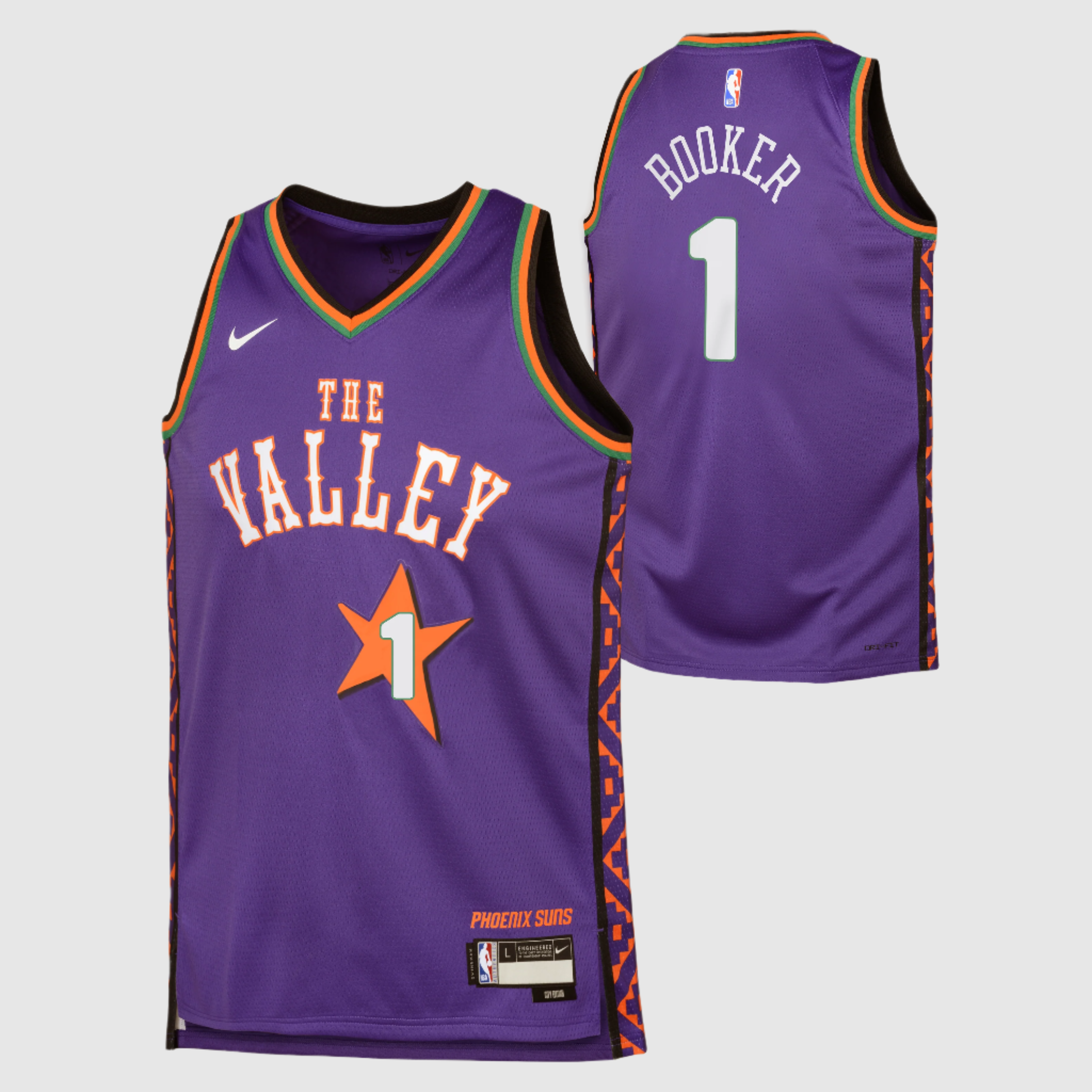 Image of Devin Booker Phoenix Suns 2025 City Edition Youth NBA Swingman Jersey