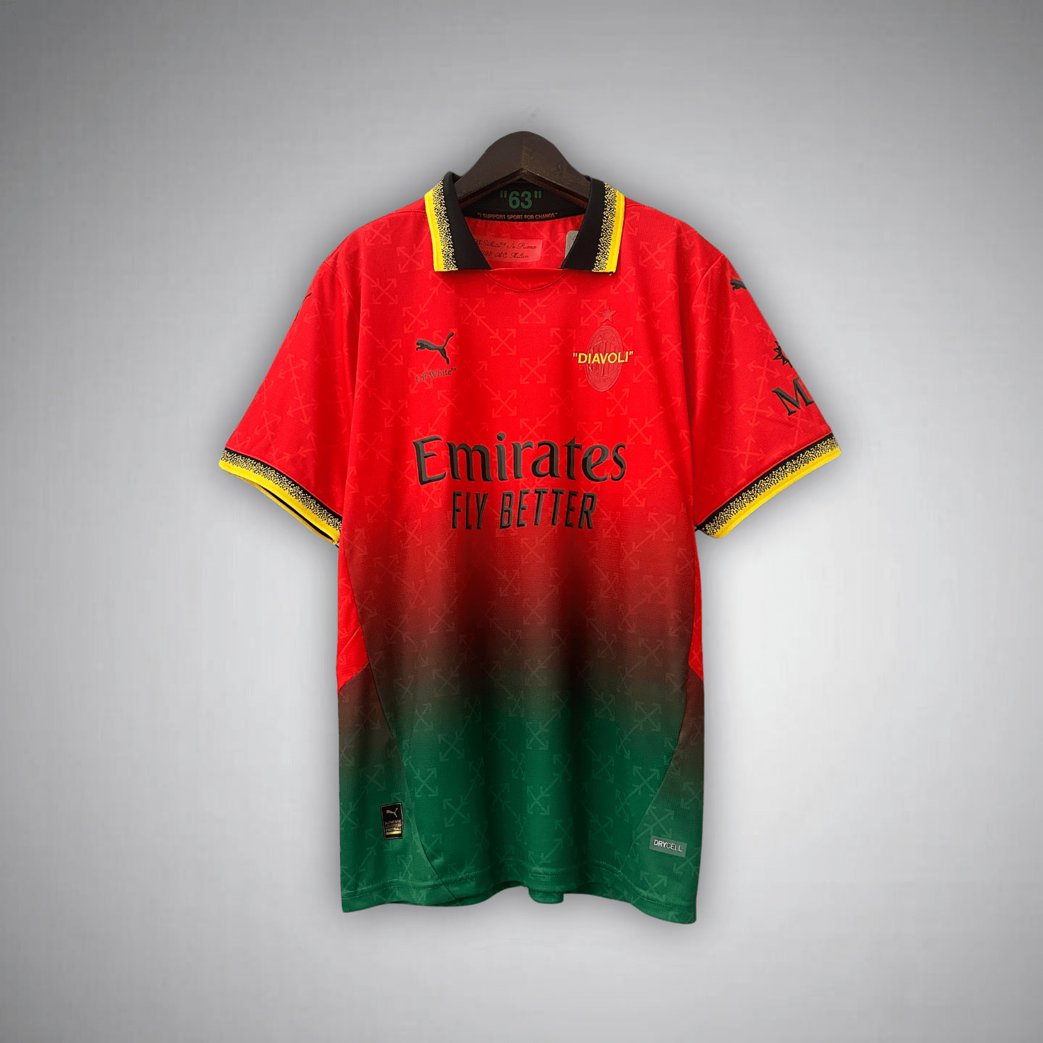 Image of AC Milan x Off - White Premium Kit - Premium Quality Jersey at FootballPrestige.com
