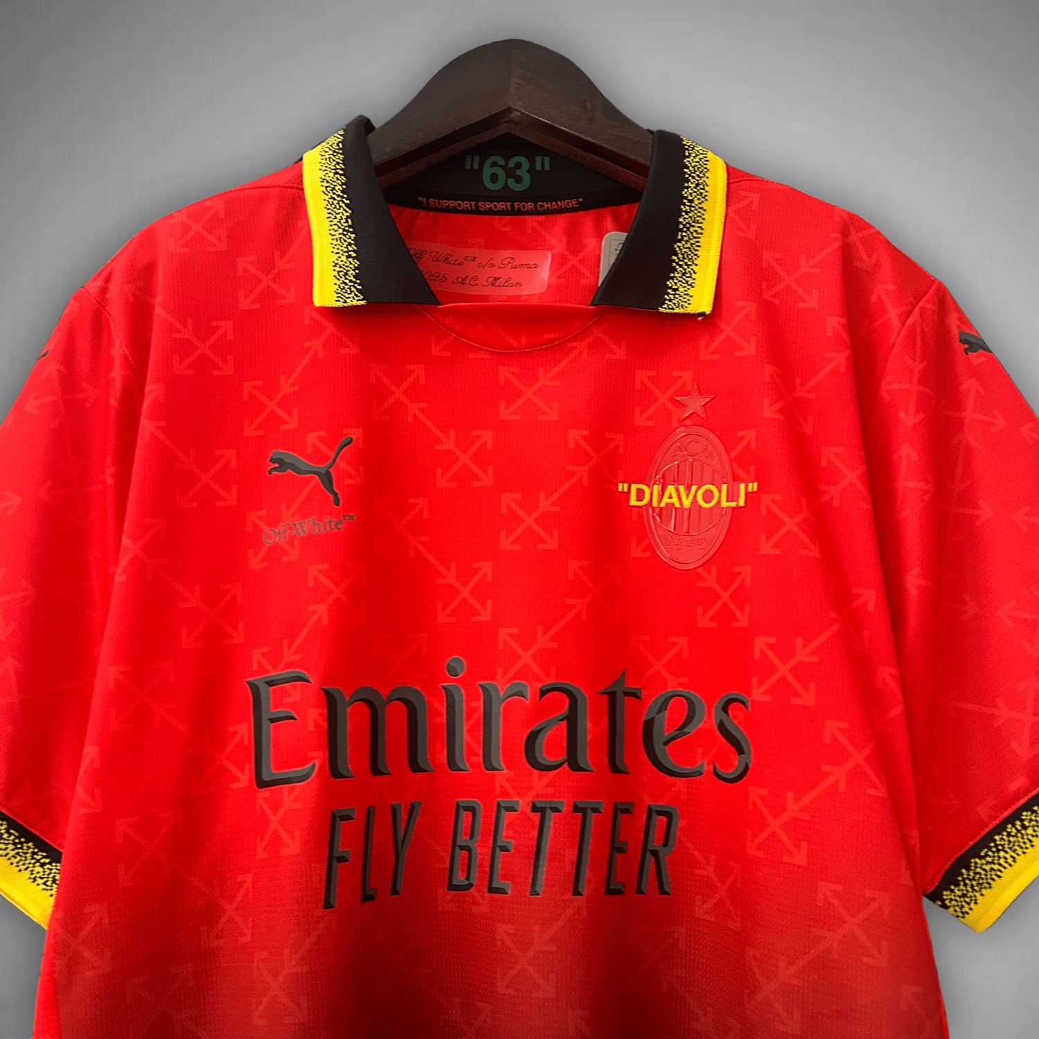 Image of AC Milan x Off - White Premium Kit - Premium Quality Jersey at FootballPrestige.com