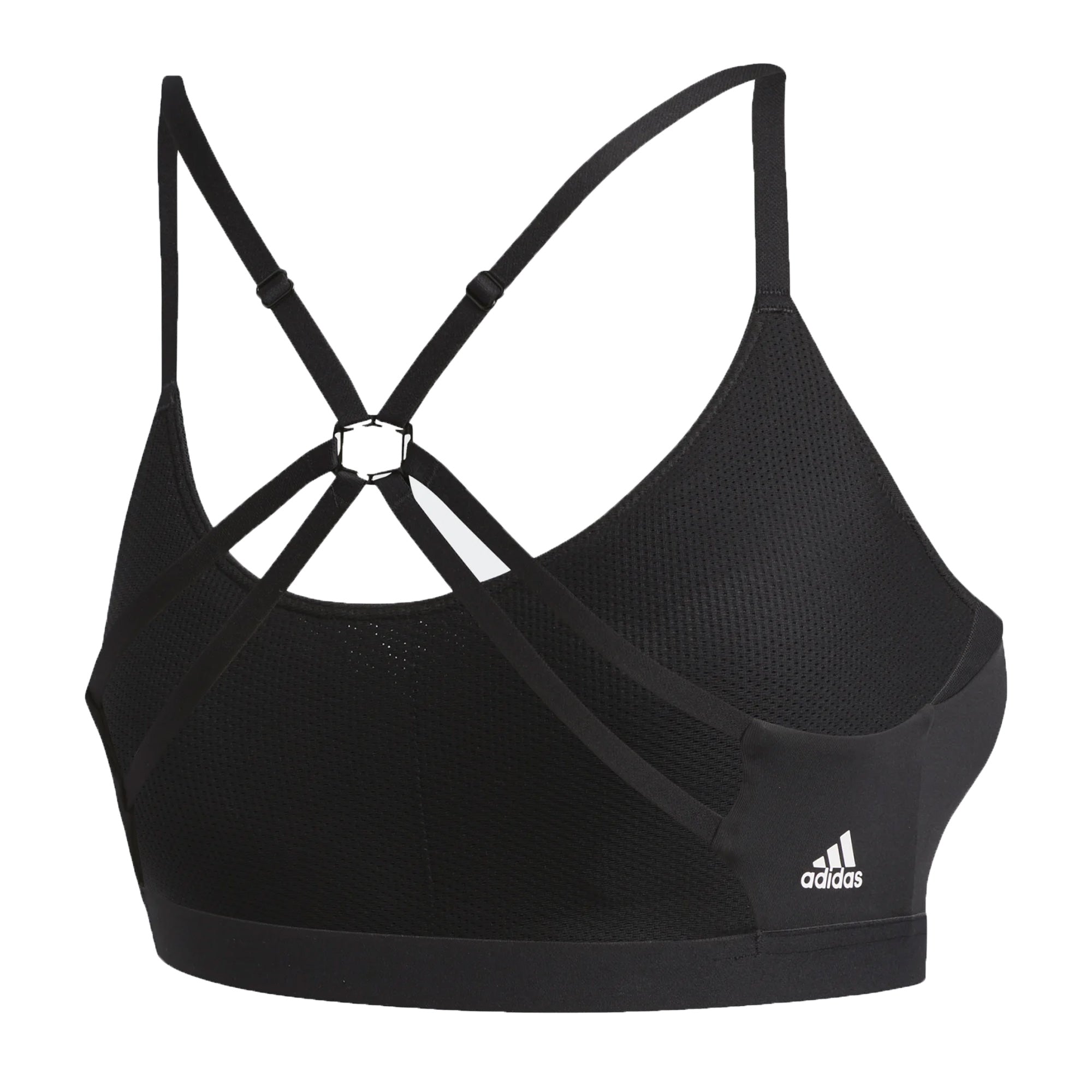 Image of adidas Womens All Me Commuter Sports Bra Black Back