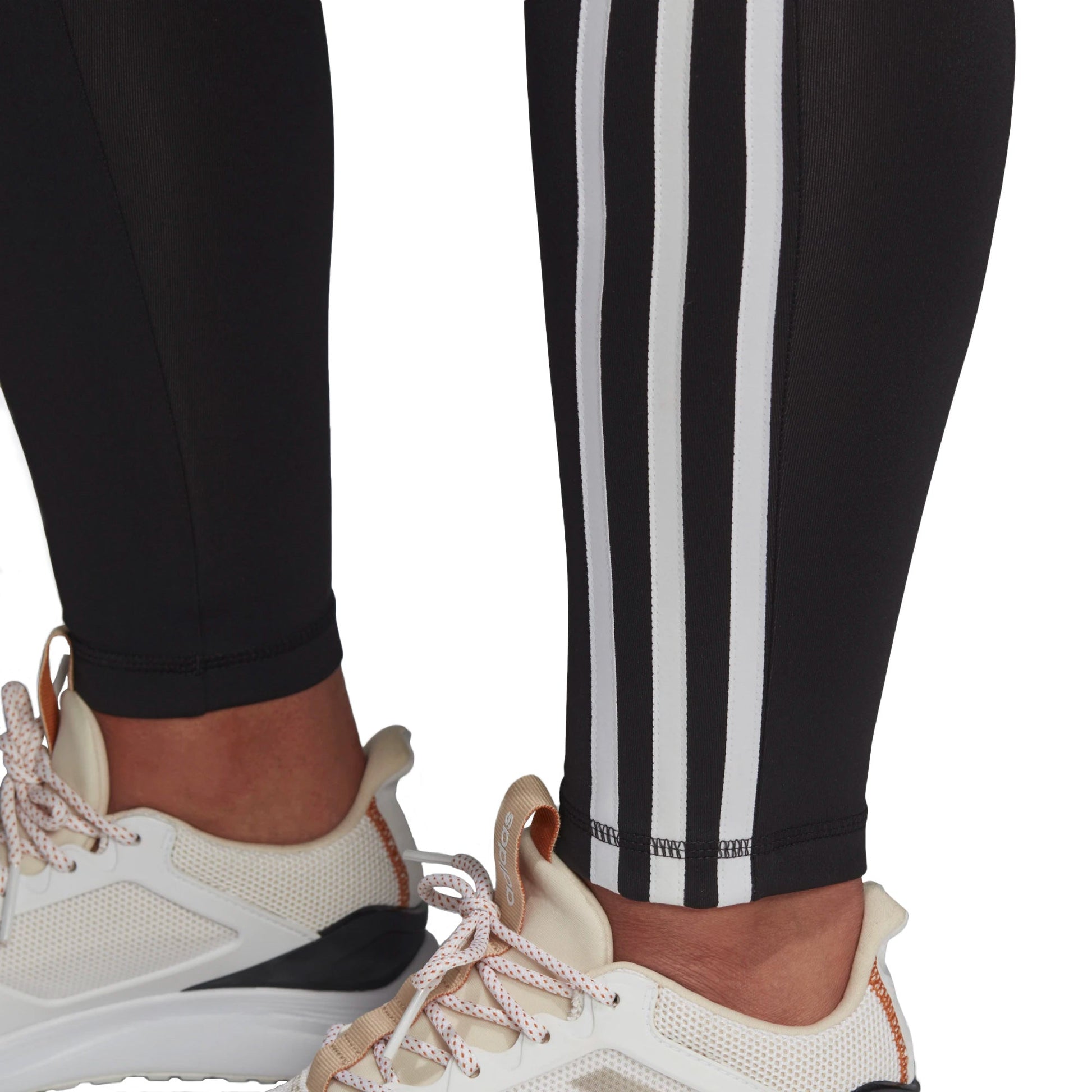 adidas Women's Designed 2 Move Tights (Plus Size) Black/White Front Model Zoomed