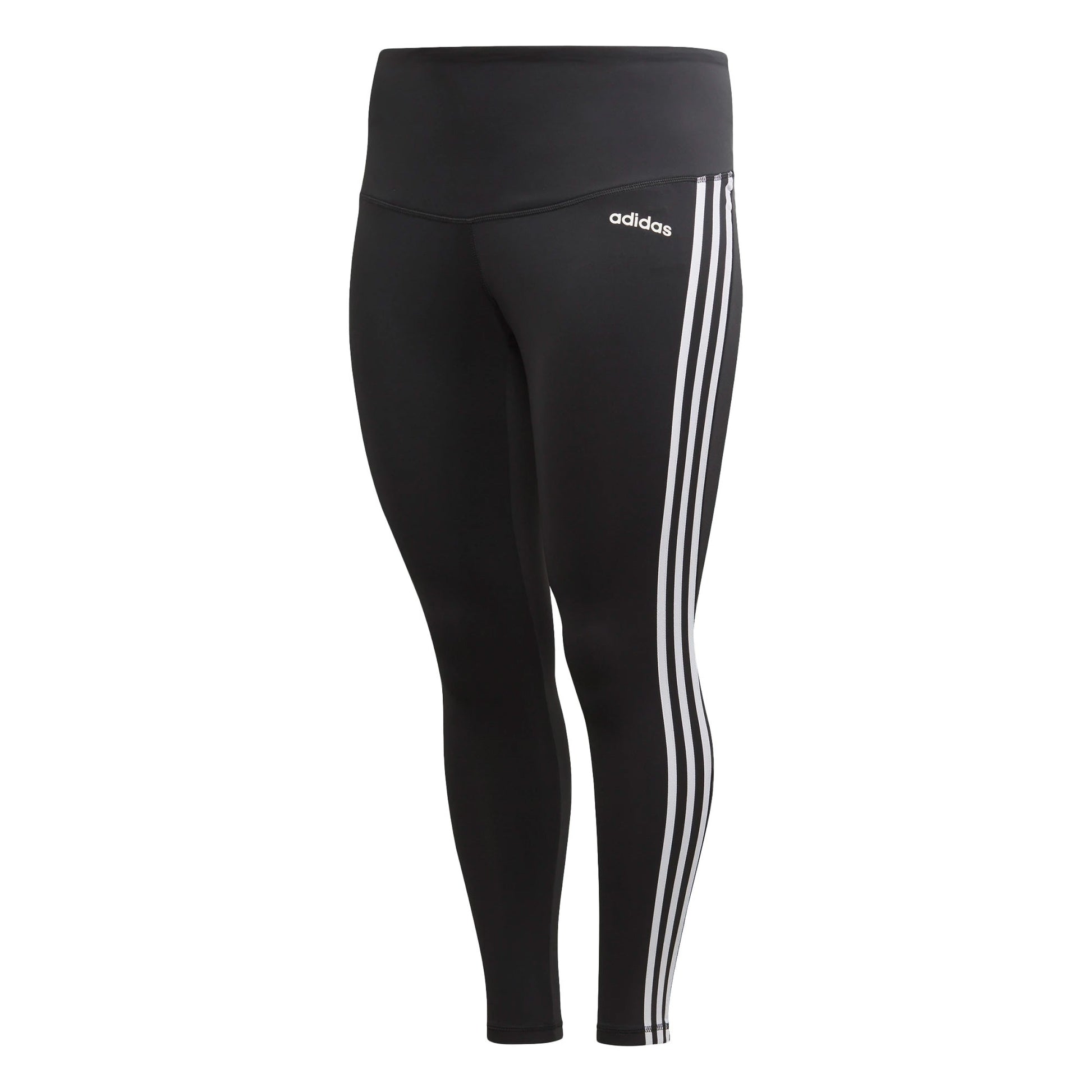 adidas Women's Designed 2 Move Tights (Plus Size) Black/White Front