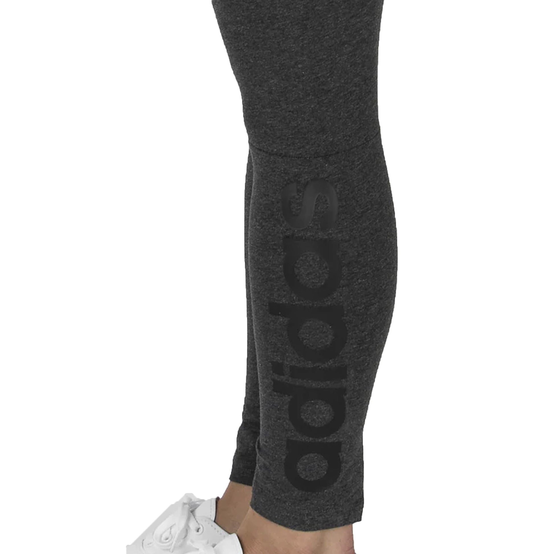 adidas Womens Essentials Linear Tights Dark Grey Side