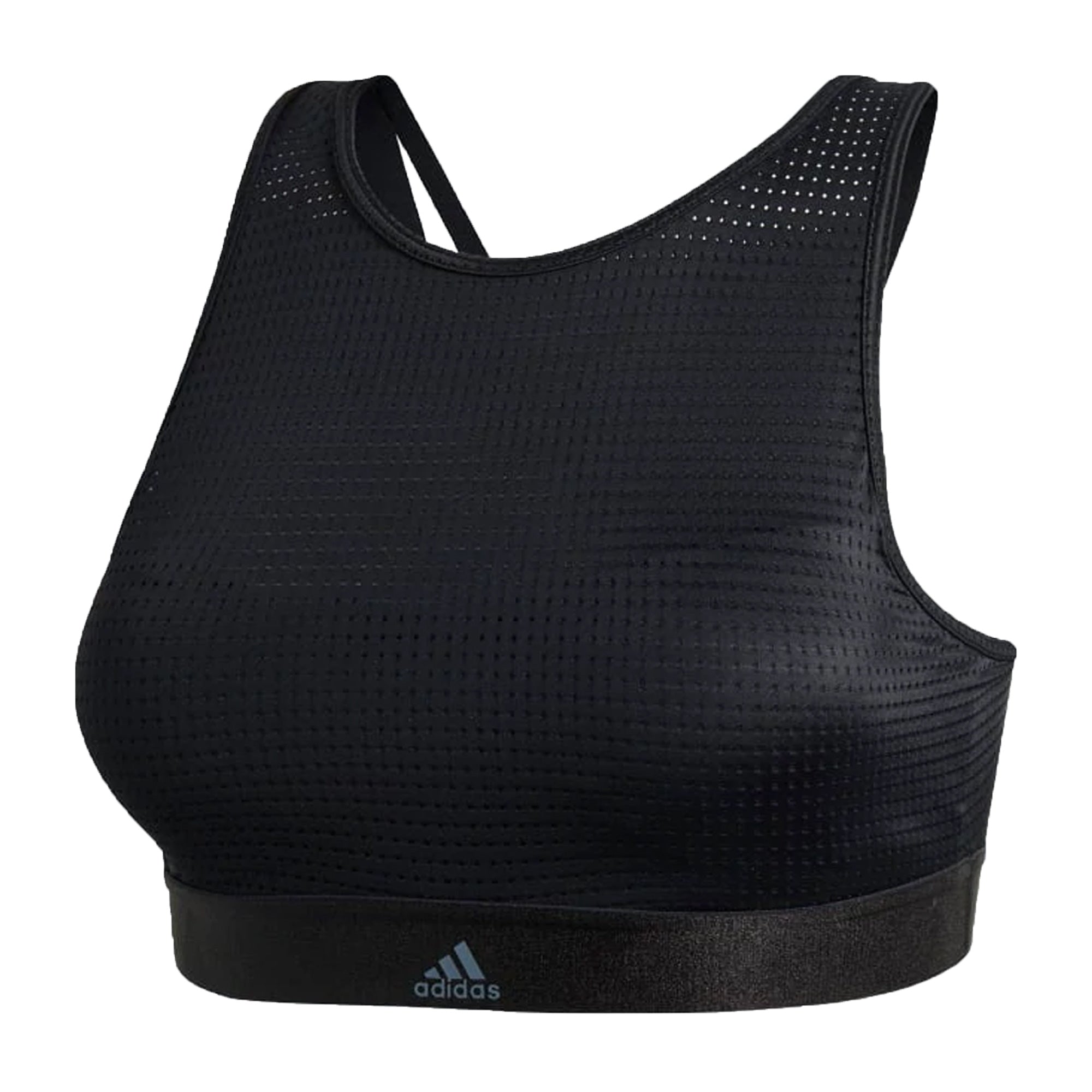 adidas Womens Halter Sports Bra Black Front