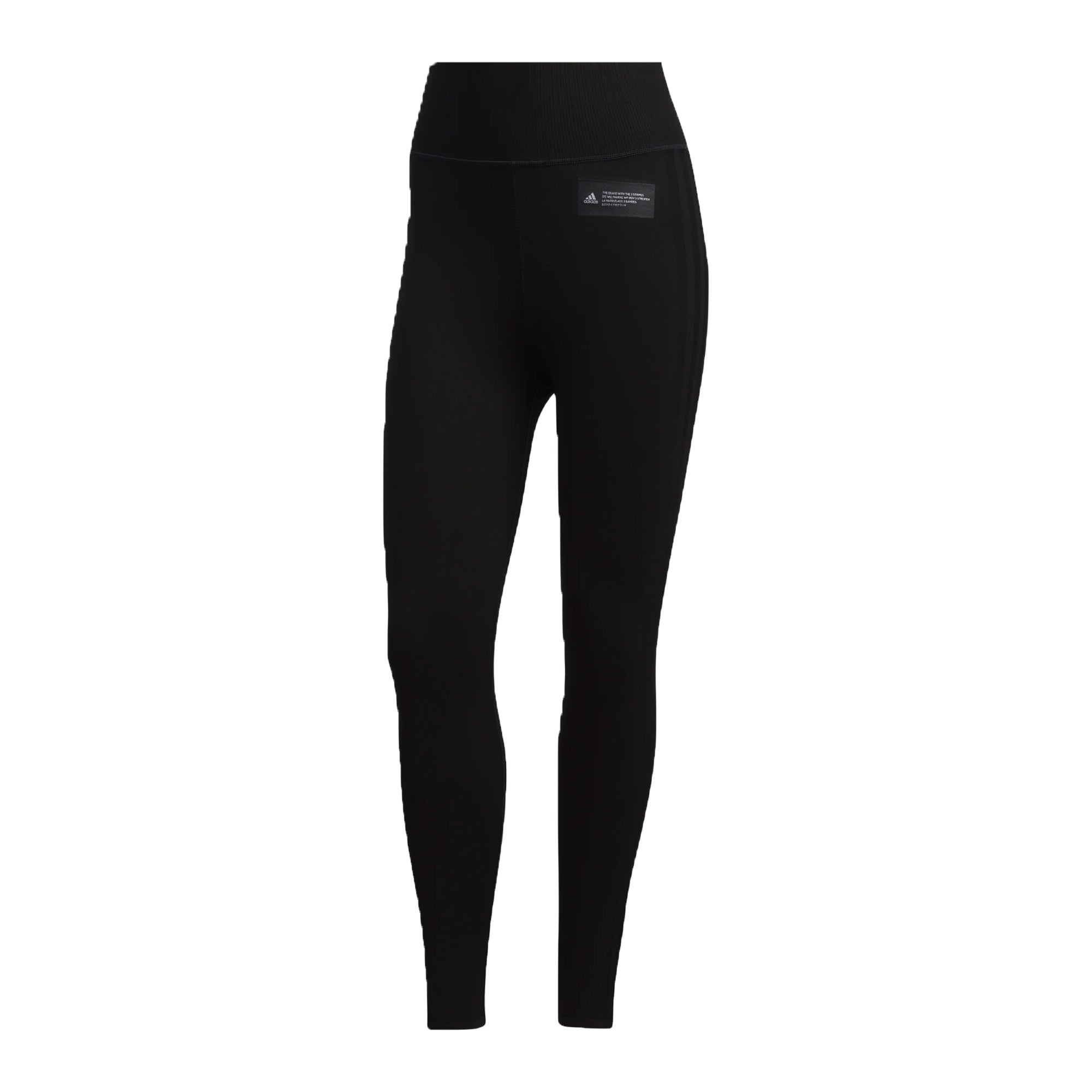 Image of adidas Womens Primeknit Fine Training Tights Black/White Front