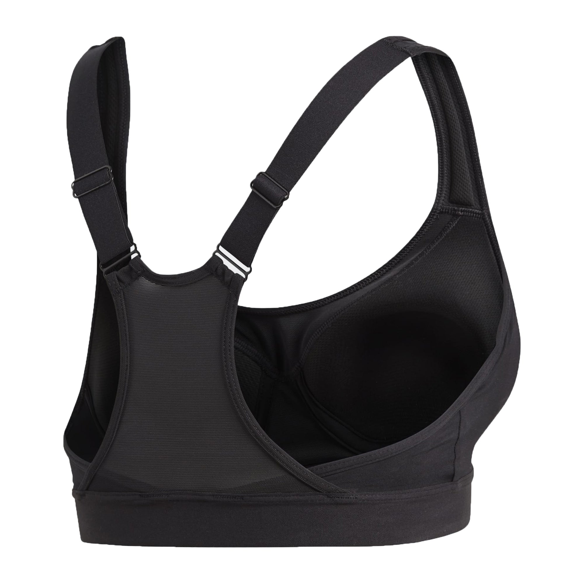 adidas Womens Stronger For It Racer Sports Bra Black Back