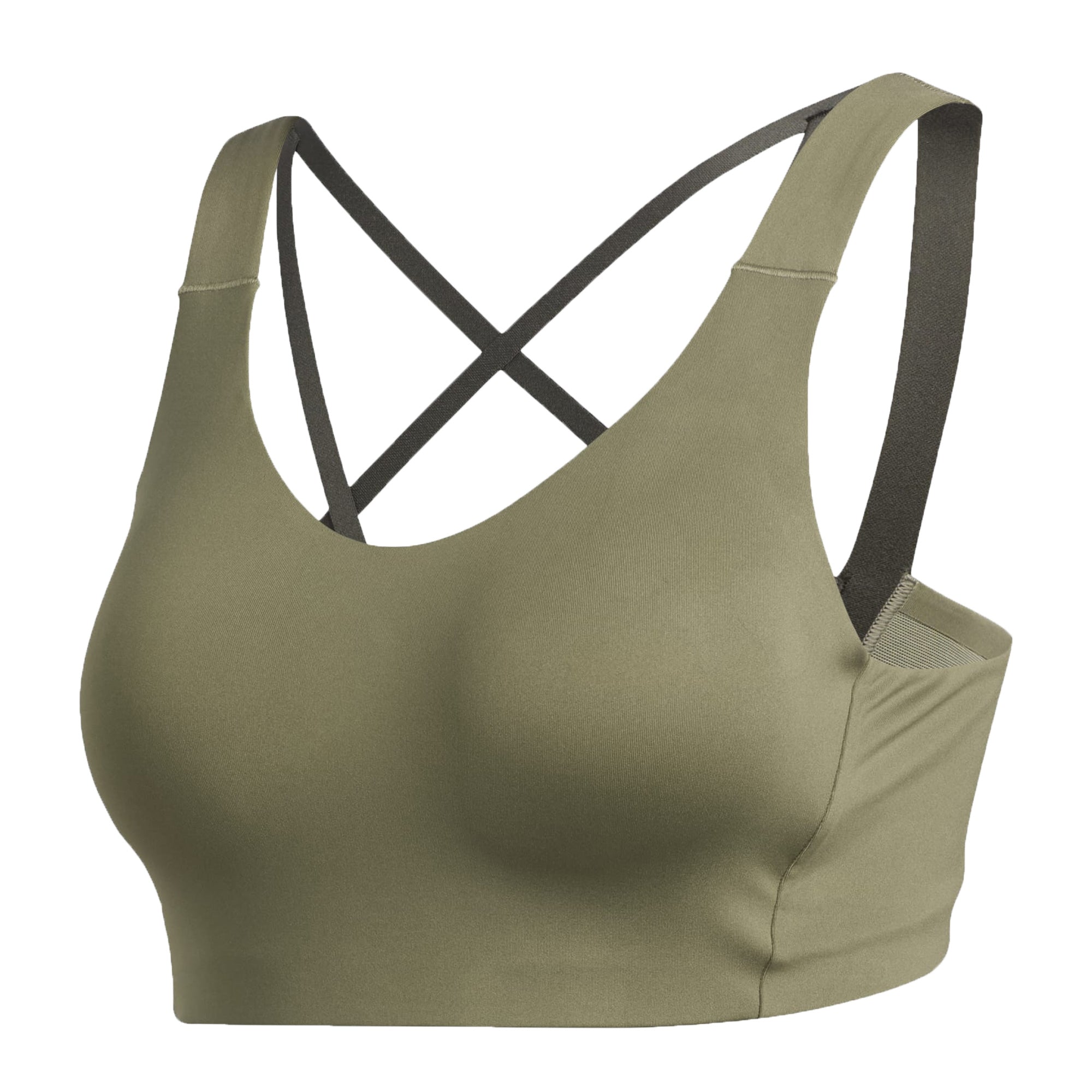 Image of adidas Womens Stronger For It Racer Alpha Bra Legacy Green Front