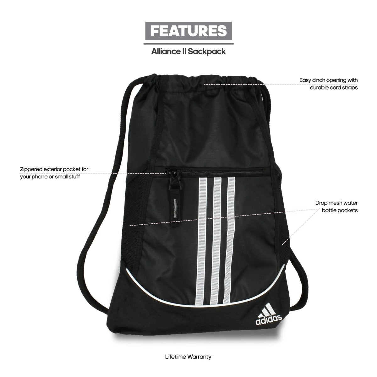 Image of adidas Alliance II Sackpack - Goal Kick Soccer